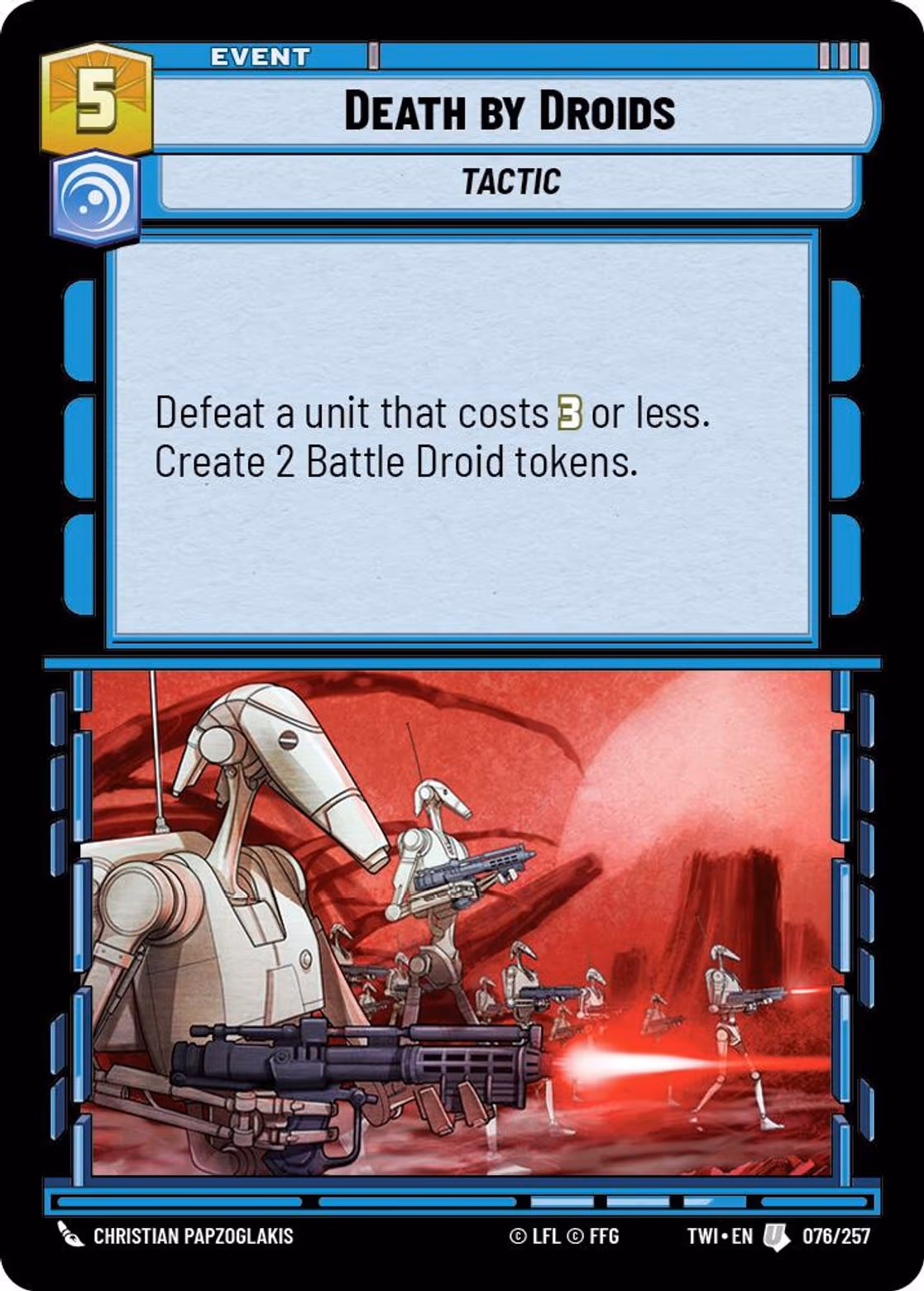 Death by Droids TWI-076 Star Wars Unlimited card