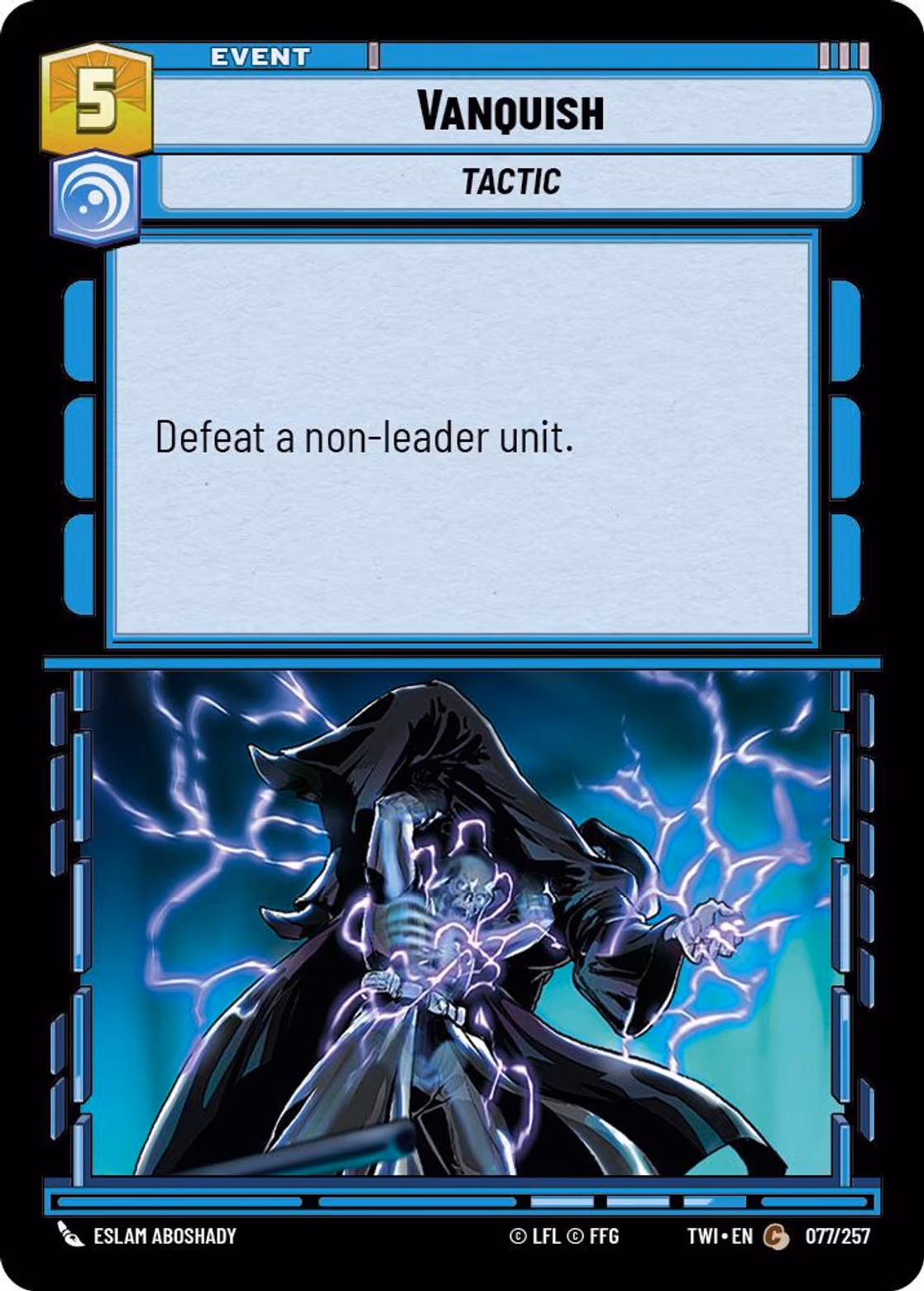 Vanquish TWI-077 Star Wars Unlimited card