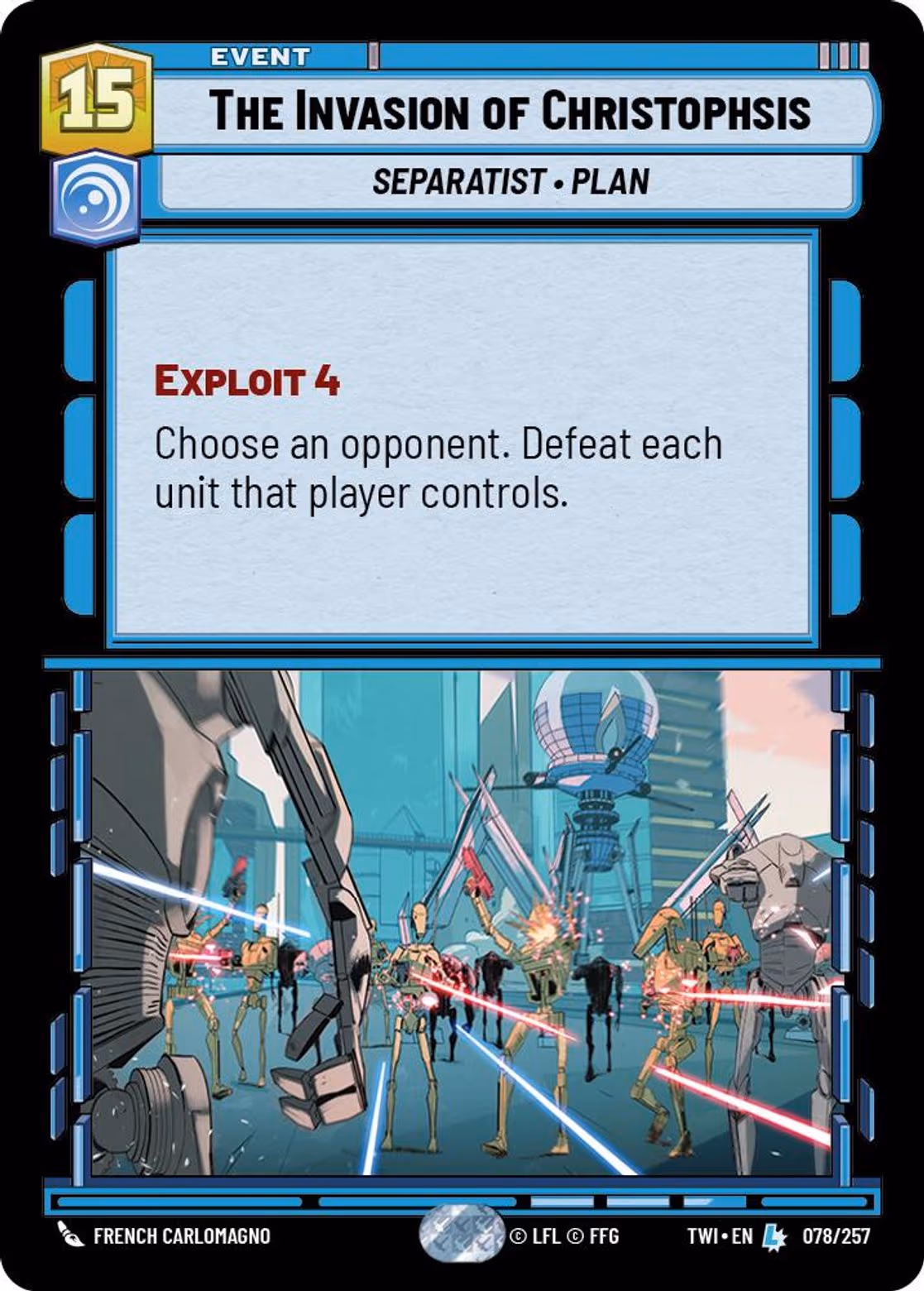 The Invasion of Christophsis TWI-078 Star Wars Unlimited card