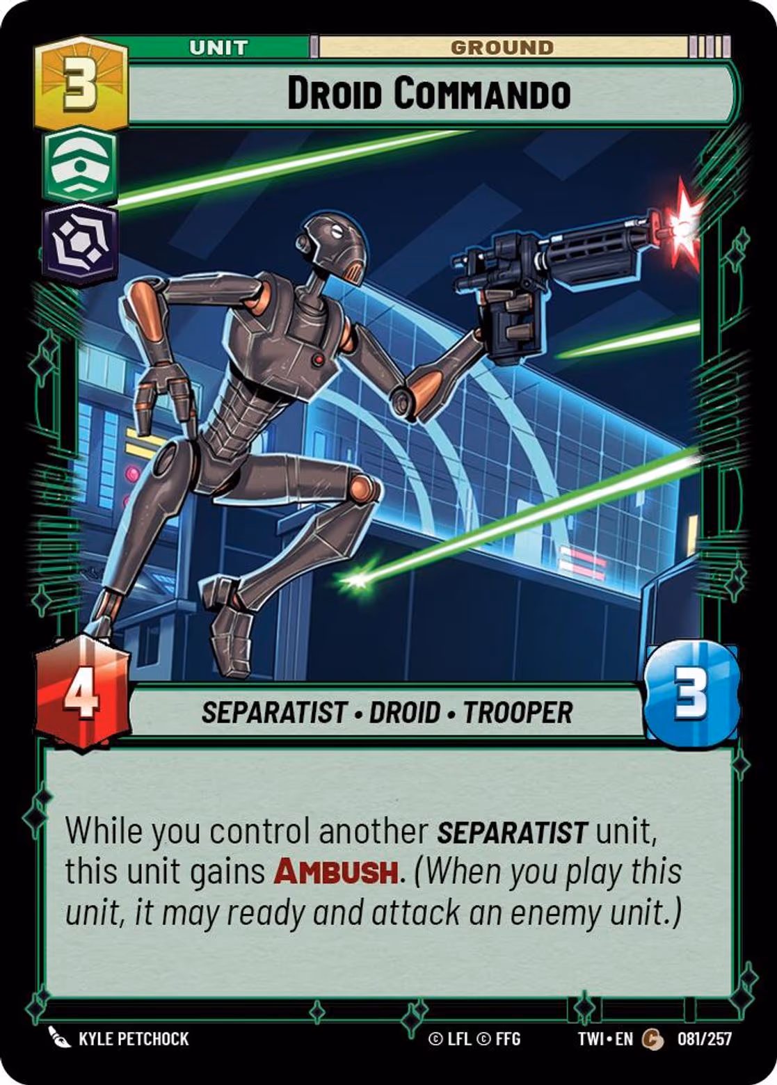 Droid Commando TWI-081 Star Wars Unlimited card