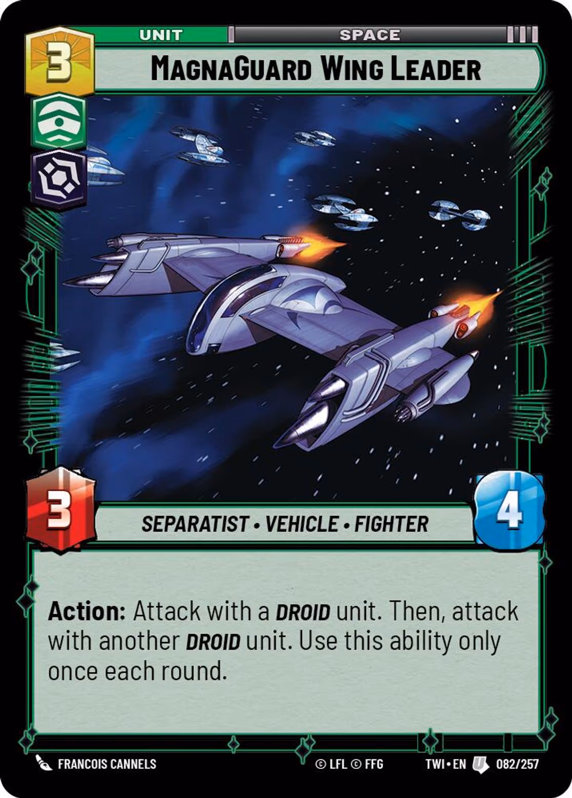 MagnaGuard Wing Leader TWI-082 Star Wars Unlimited card