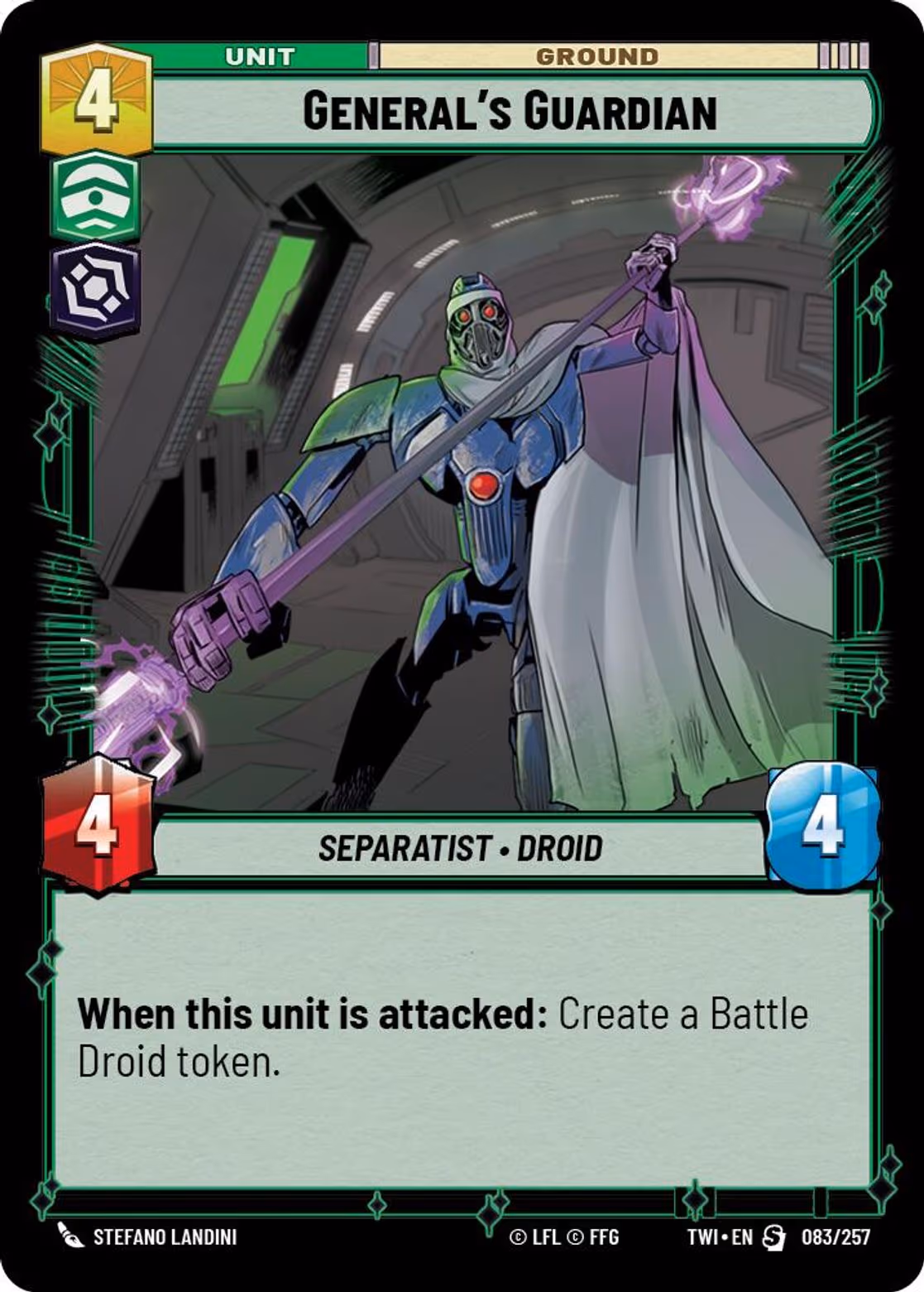 General's Guardian TWI-083 Star Wars Unlimited card