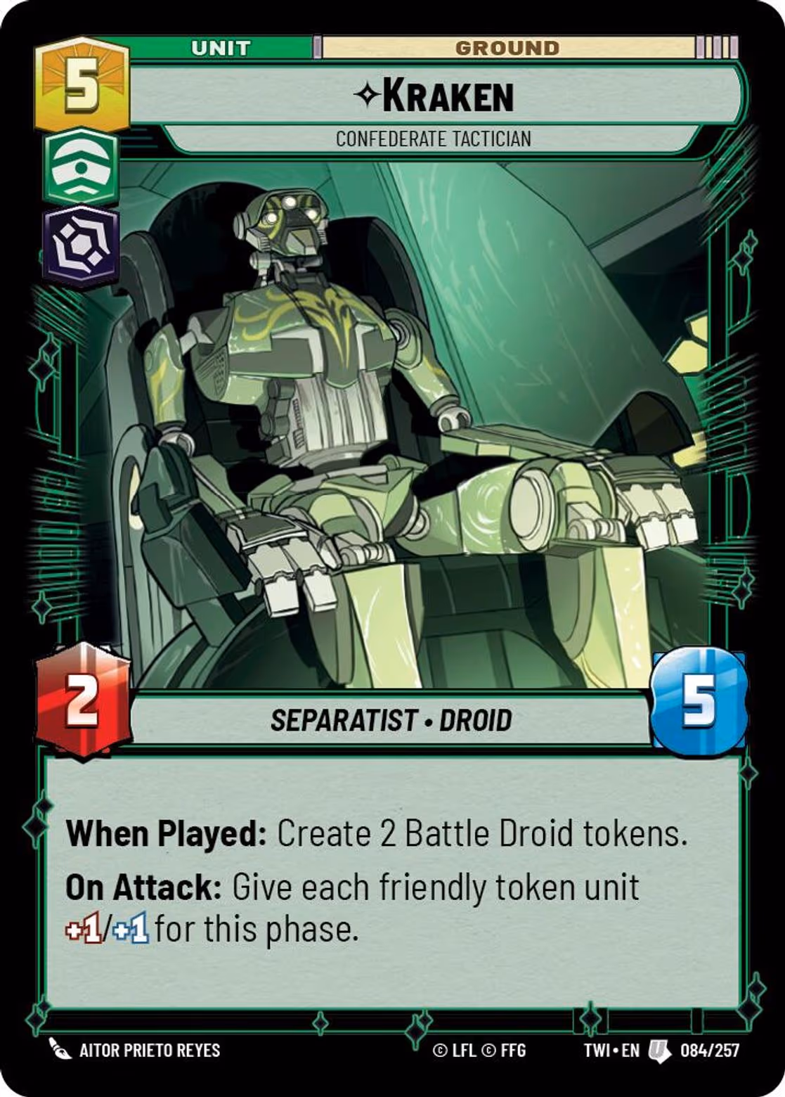 Kraken - Confederate Tactician TWI-084 Star Wars Unlimited card