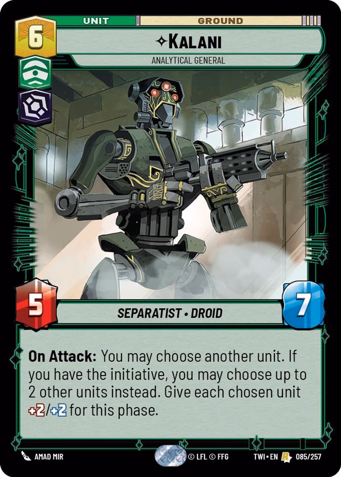 Kalani - Analytical General TWI-085 Star Wars Unlimited card