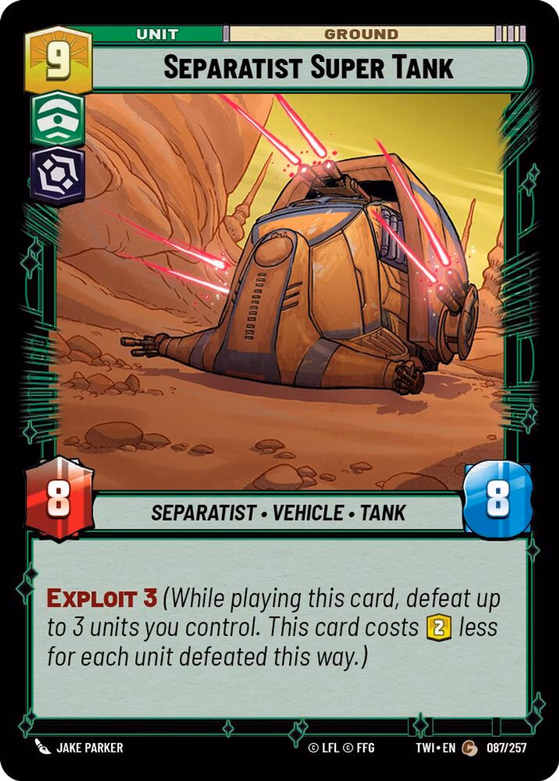 Separatist Super Tank TWI-087 Star Wars Unlimited card