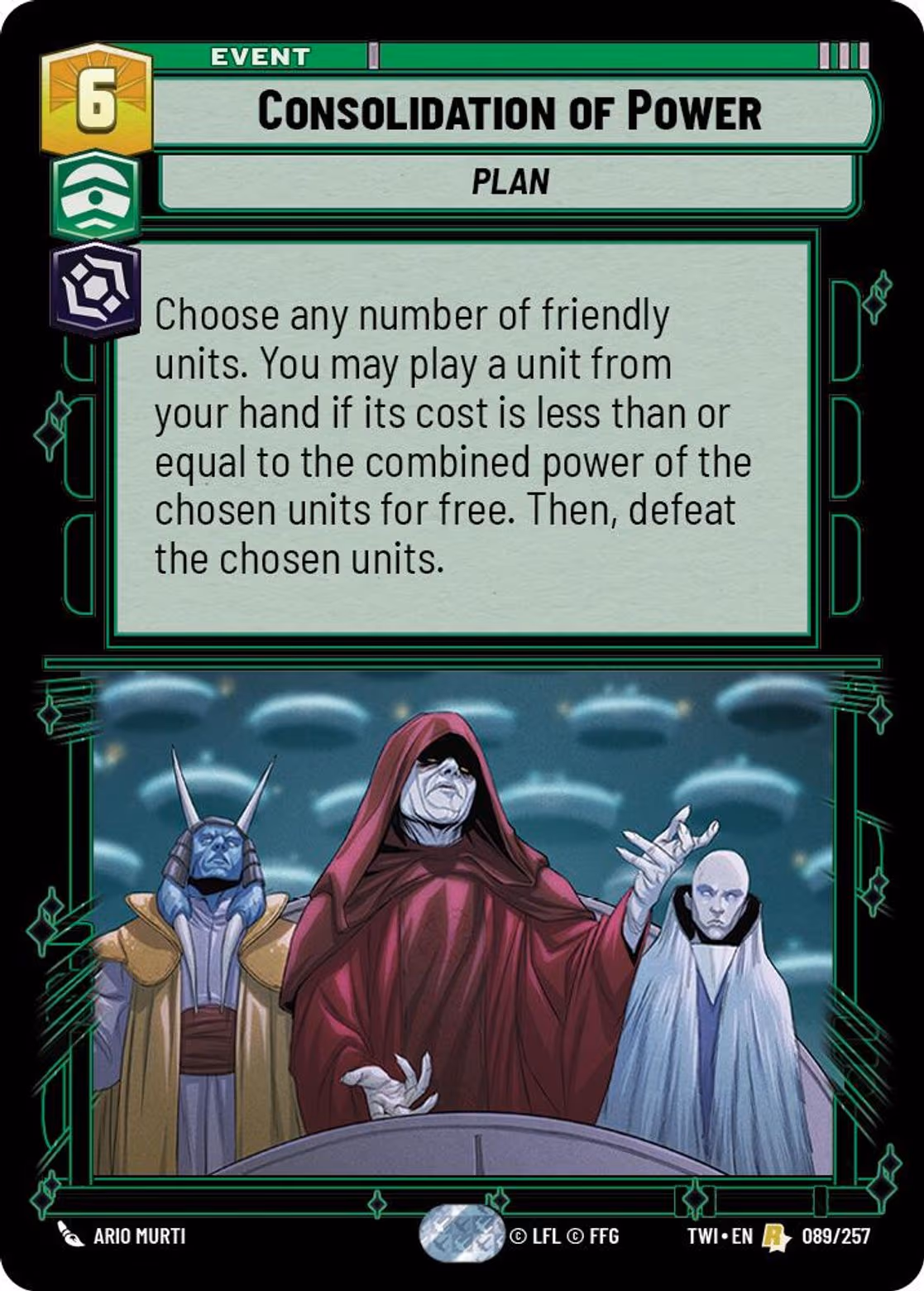 Consolidation of Power TWI-089 Star Wars Unlimited card