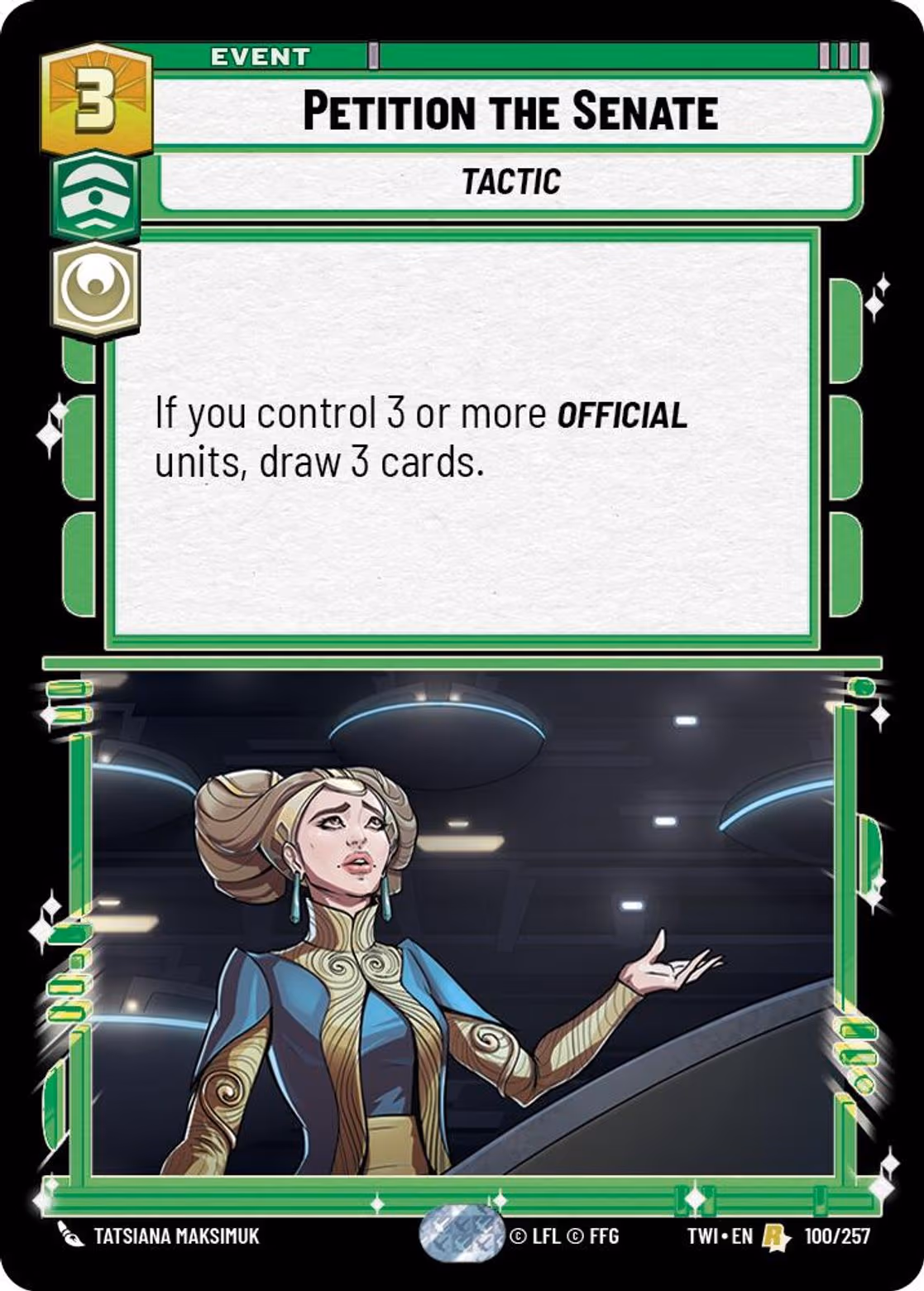 Petition the Senate TWI-100 Star Wars Unlimited card
