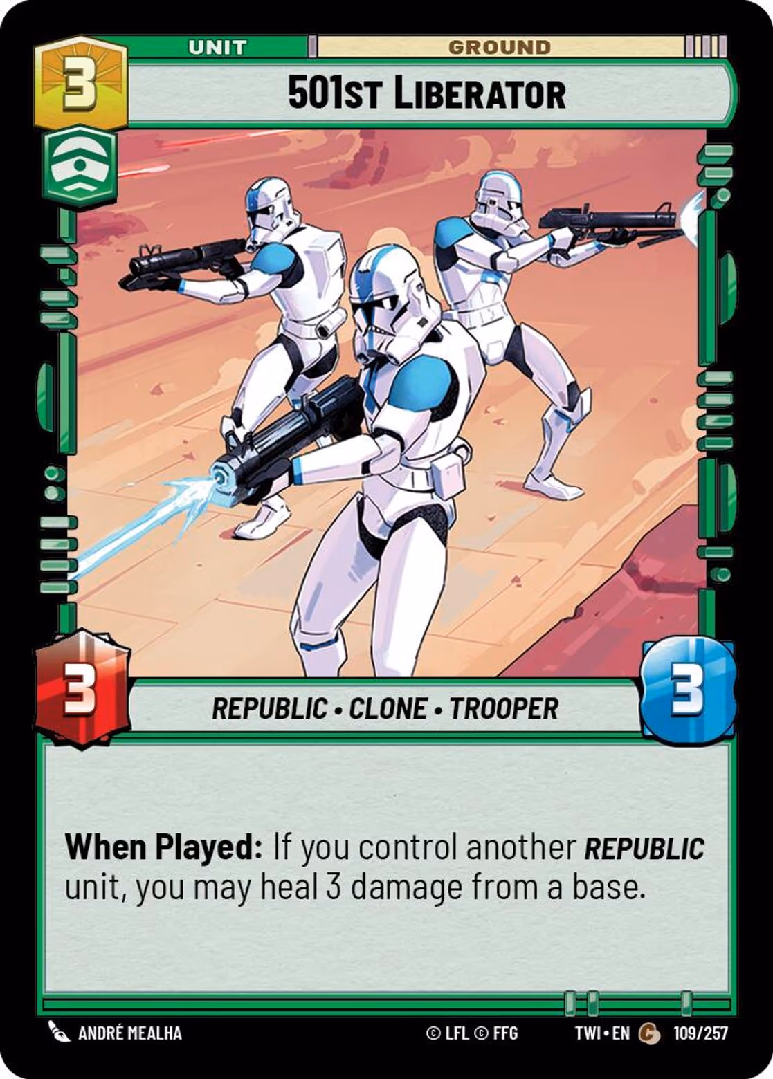 501st Liberator TWI-109 Star Wars Unlimited card