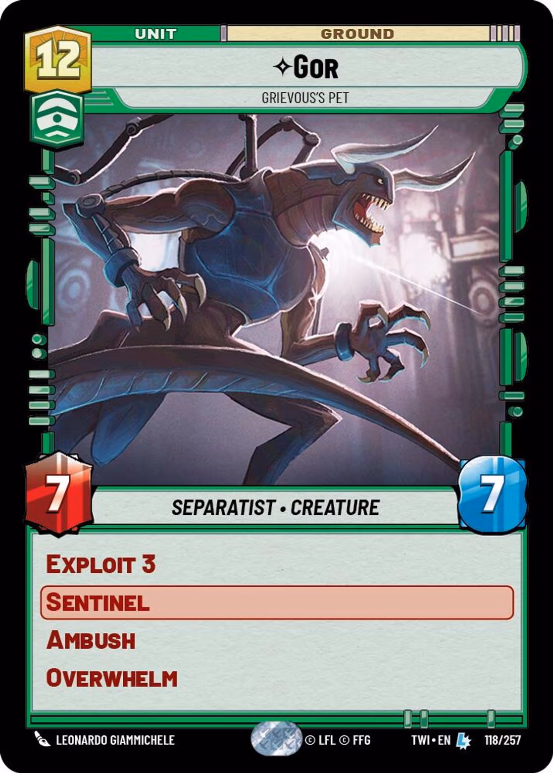 Gor - Grievous's Pet TWI-118 Star Wars Unlimited card