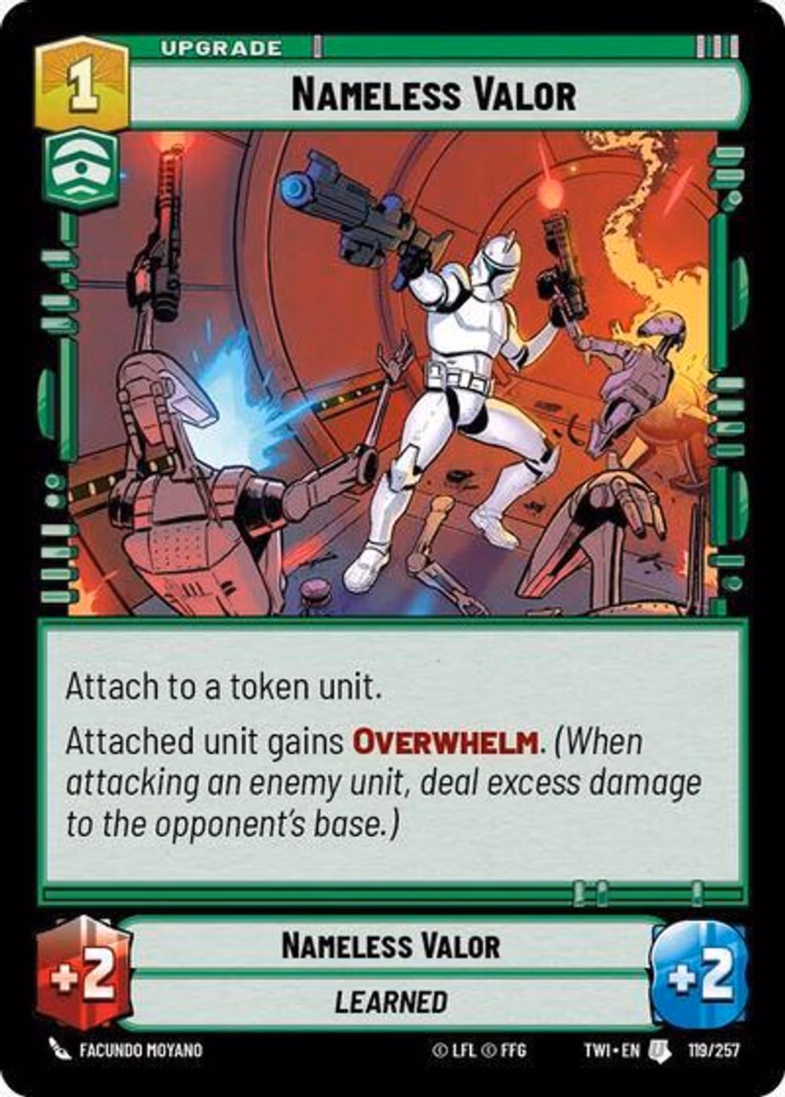Nameless Valor TWI-119 Star Wars Unlimited card