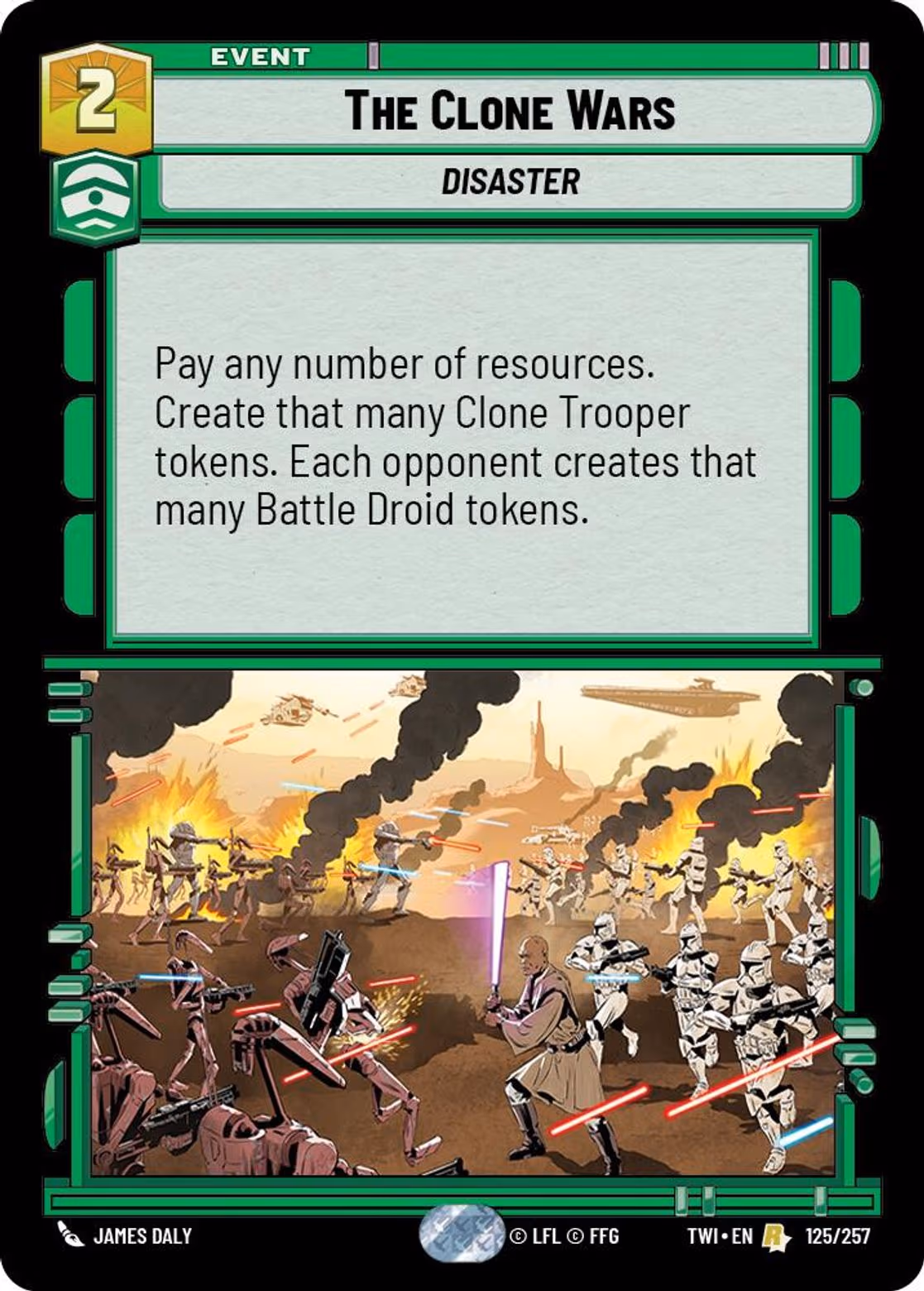 The Clone Wars TWI-125 Star Wars Unlimited card
