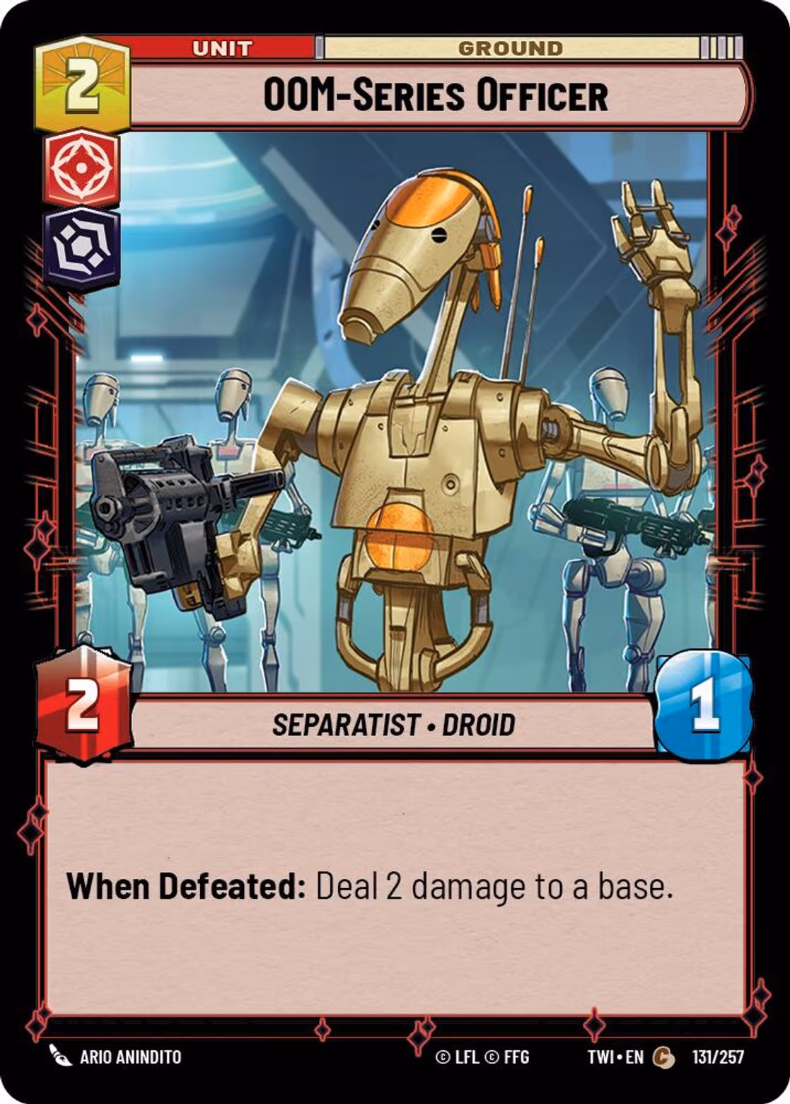 OOM-Series Officer TWI-131 Star Wars Unlimited card