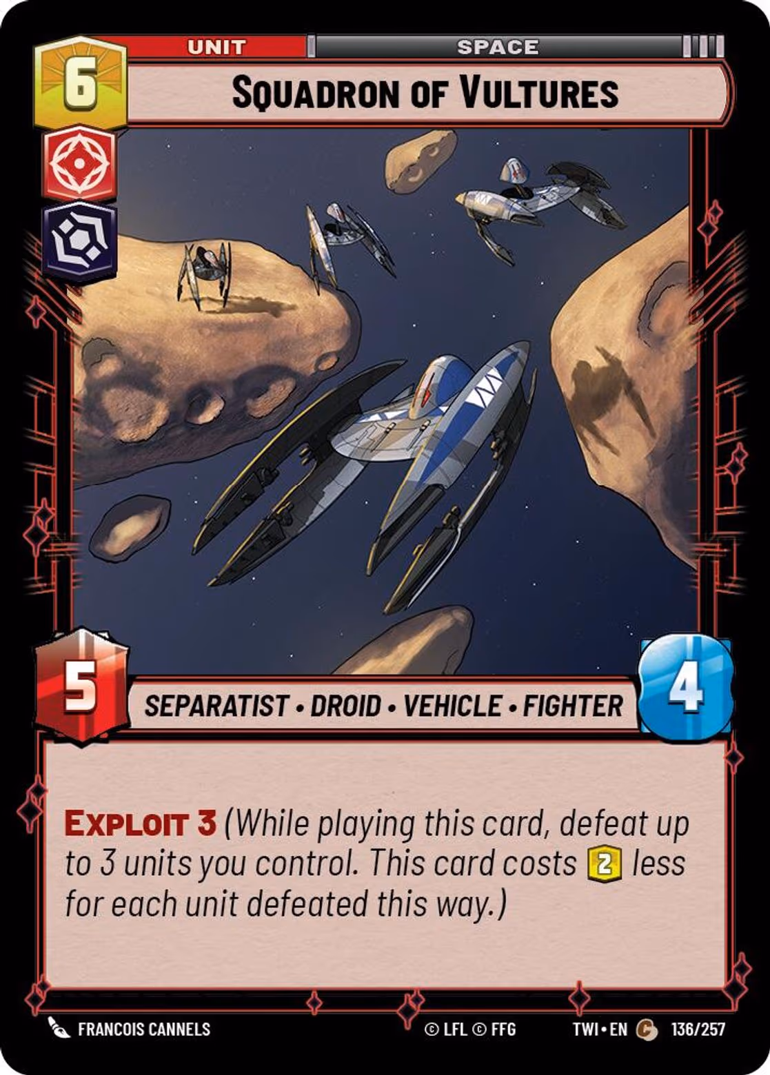 Squadron of Vultures TWI-136 Star Wars Unlimited card