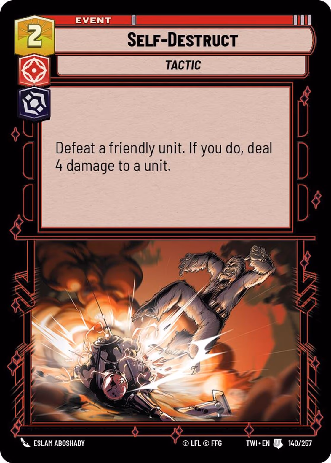 Self-Destruct TWI-140 Star Wars Unlimited card