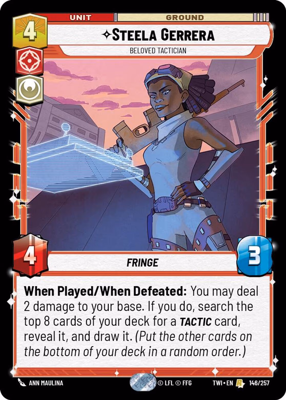 Steela Gerrera - Beloved Tactician TWI-146 Star Wars Unlimited card