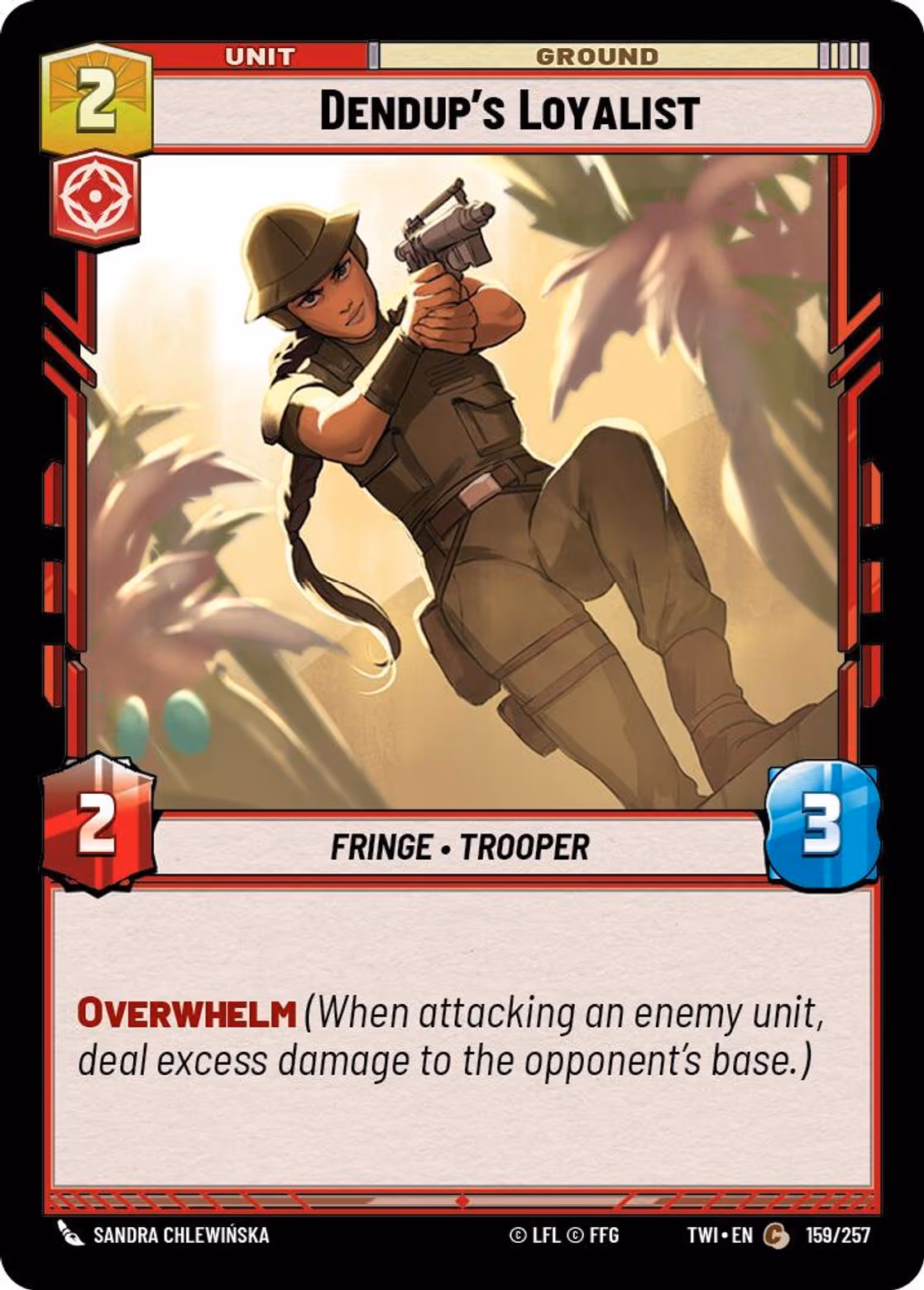 Dendup's Loyalist TWI-159 Star Wars Unlimited card