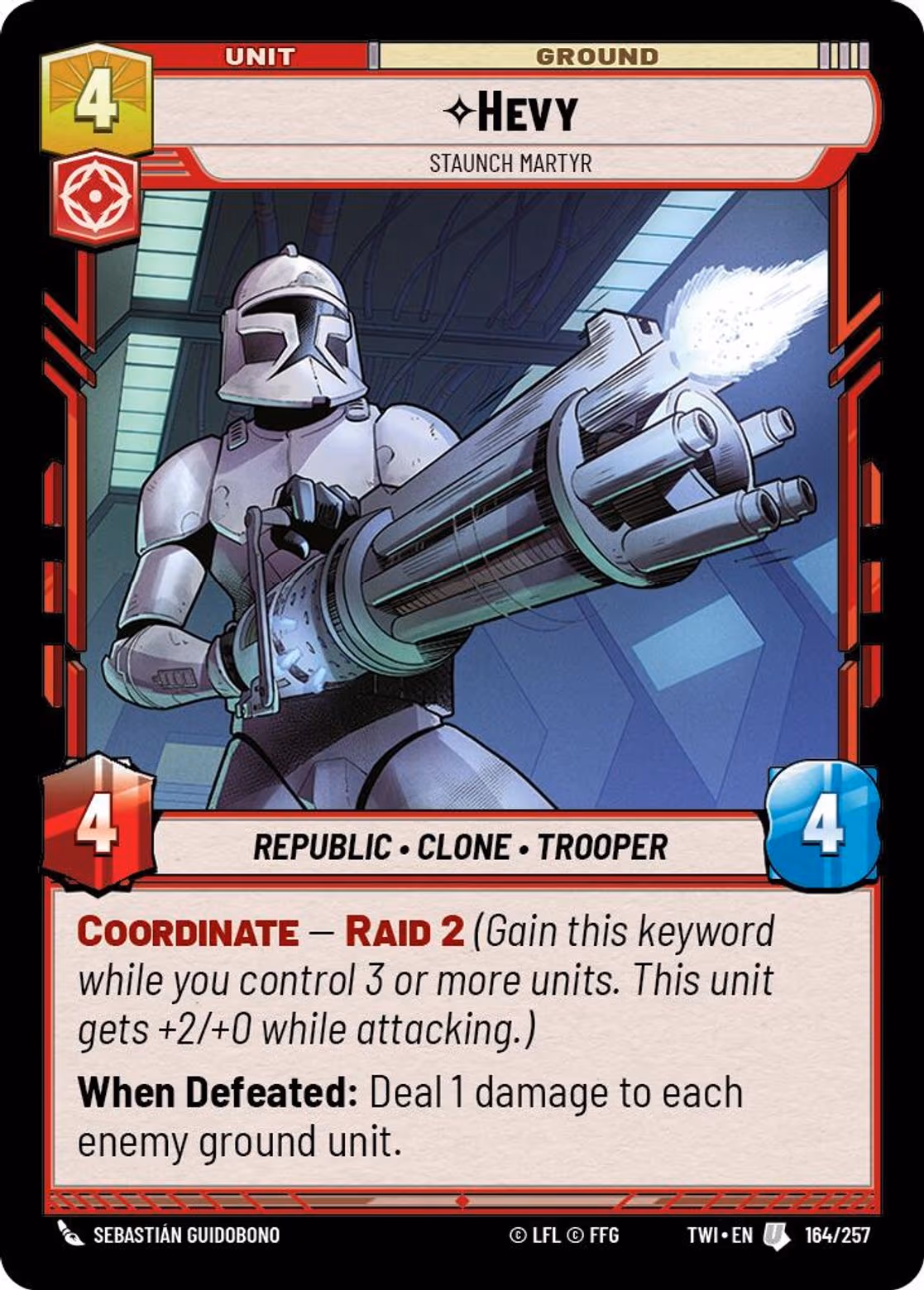 Hevy - Staunch Martyr TWI-164 Star Wars Unlimited card