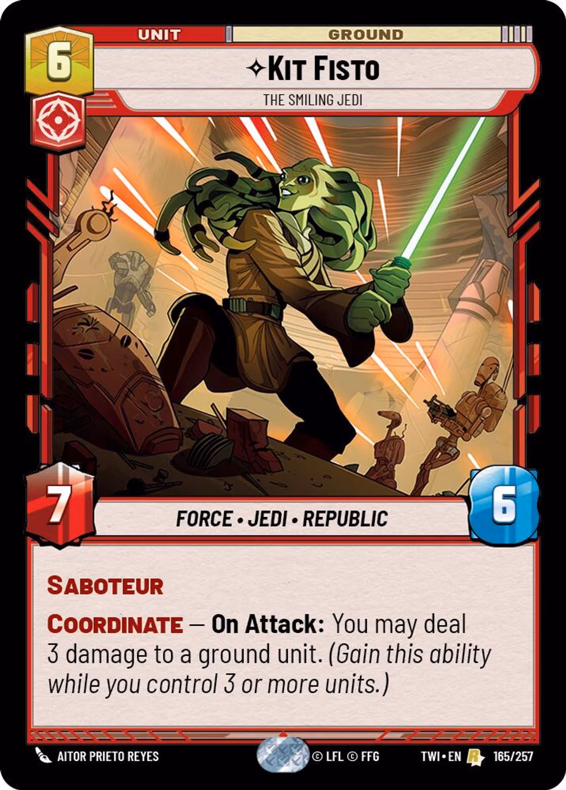 Kit Fisto - The Smiling Jedi TWI-165 Star Wars Unlimited card