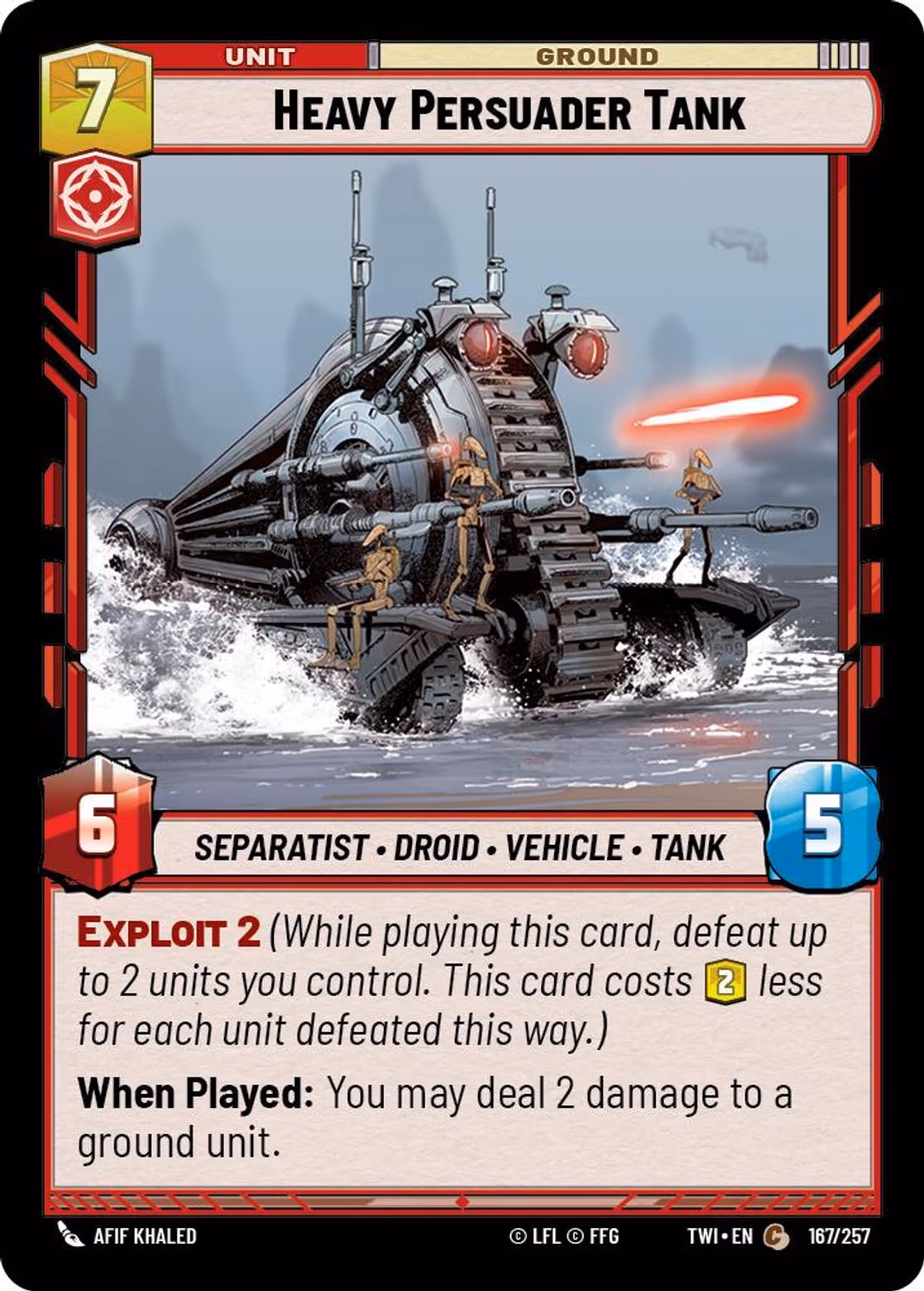 Heavy Persuader Tank TWI-167 Star Wars Unlimited card