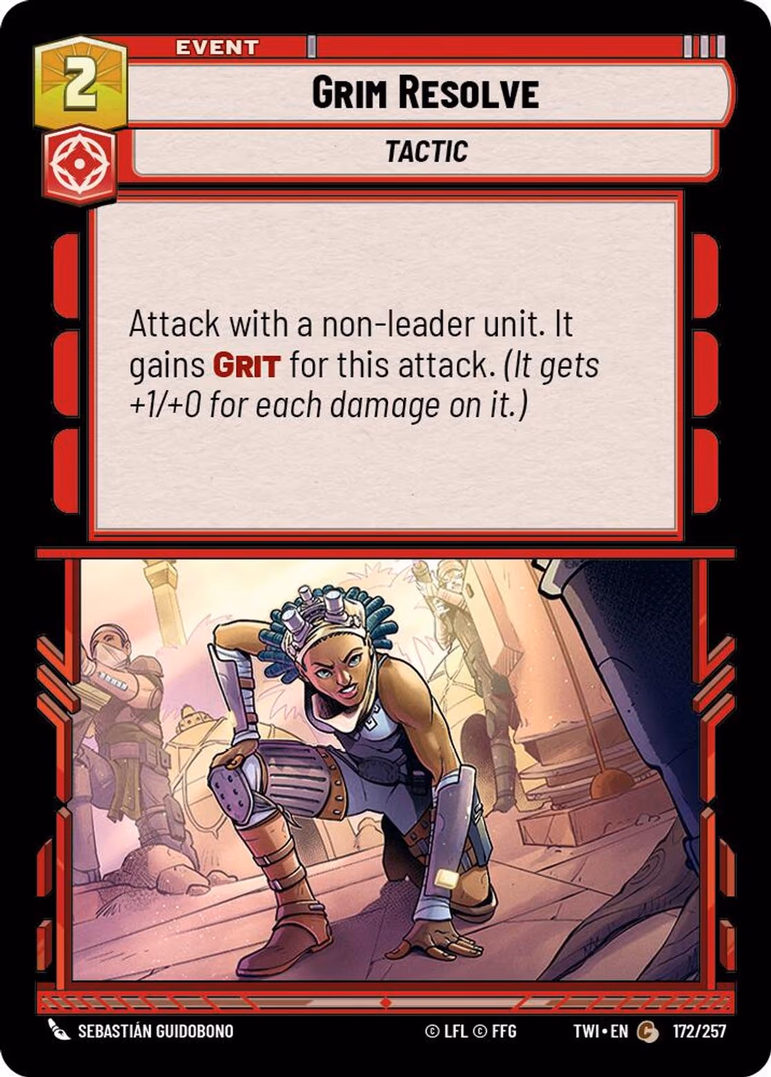 Grim Resolve TWI-172 Star Wars Unlimited card