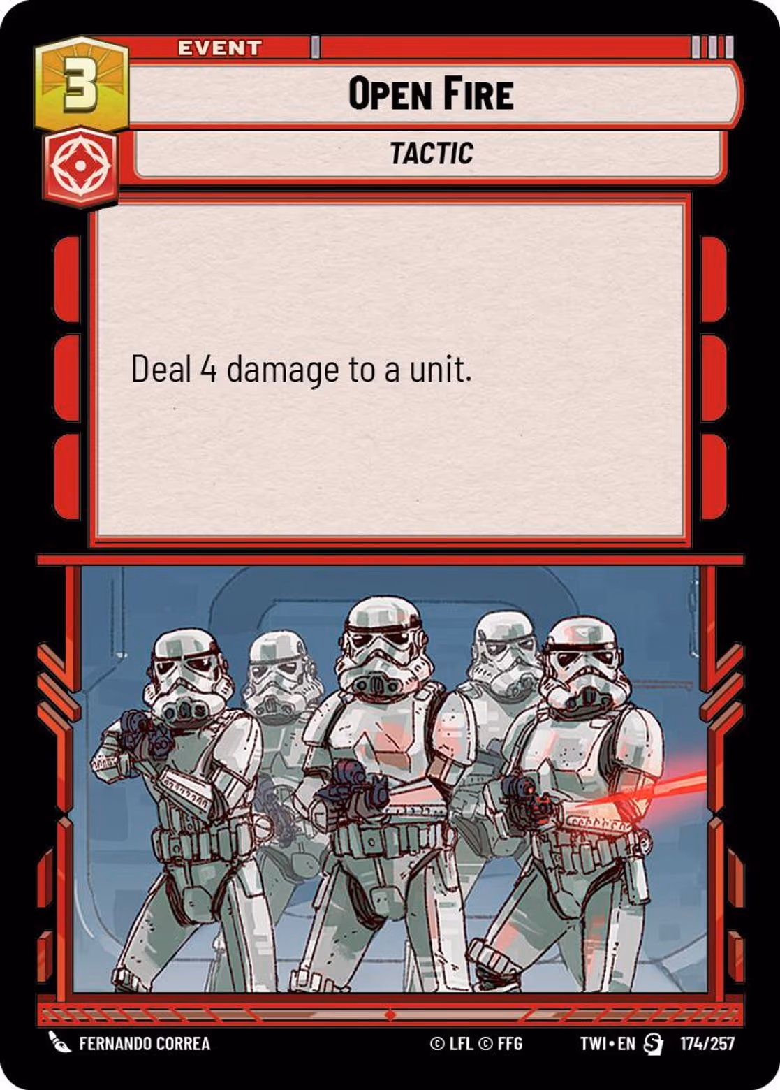 Open Fire TWI-174 Star Wars Unlimited card