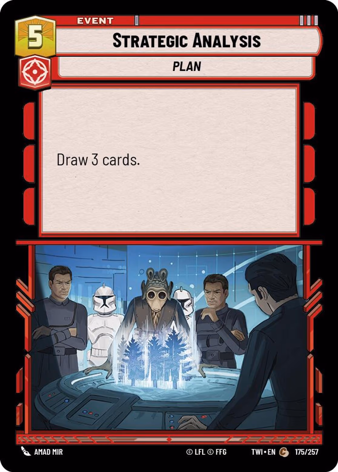 Strategic Analysis TWI-175 Star Wars Unlimited card