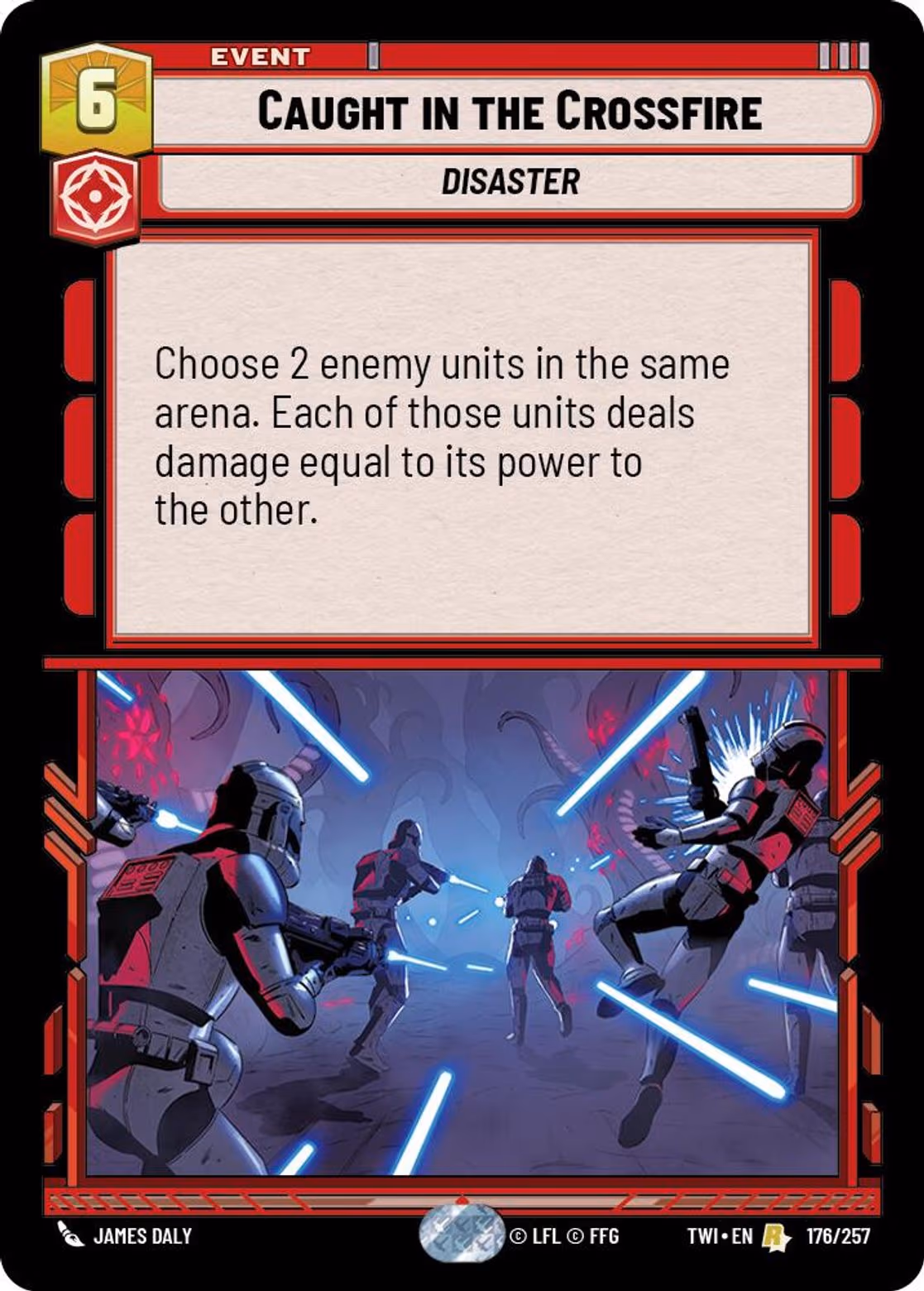 Caught in the Crossfire TWI-176 Star Wars Unlimited card