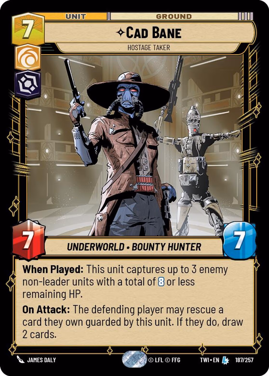 Cad Bane - Hostage Taker TWI-187 Star Wars Unlimited card