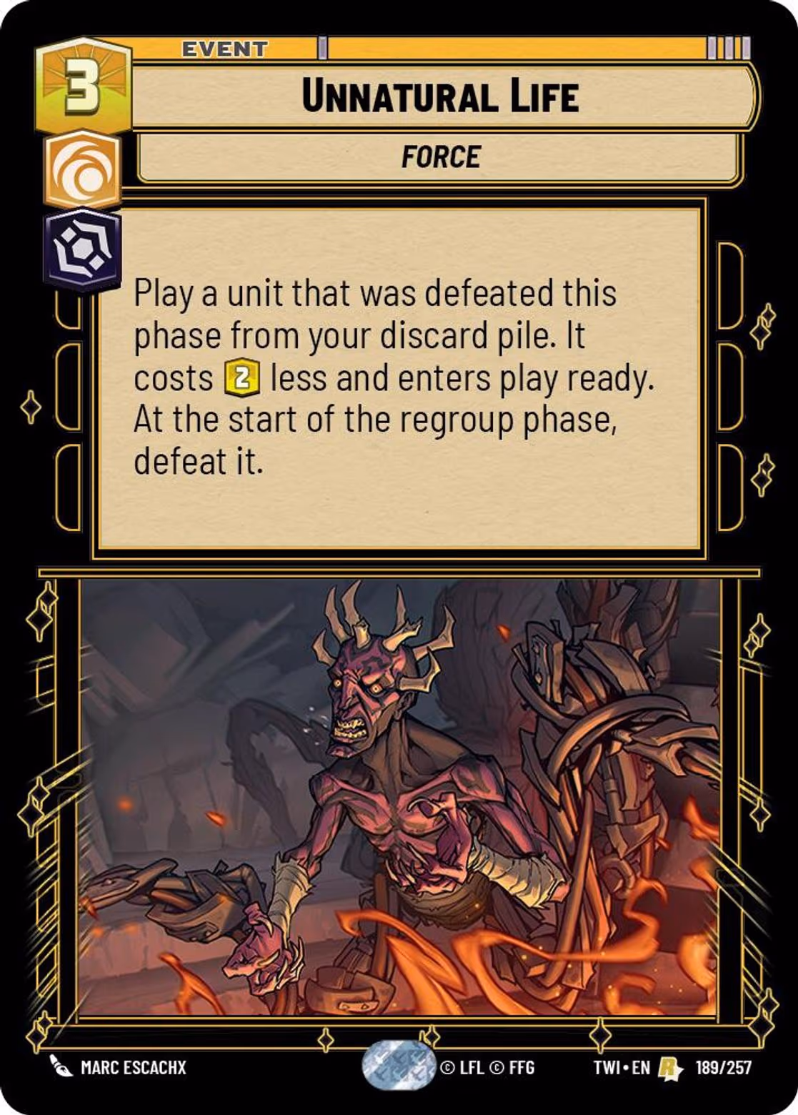 Unnatural Life TWI-189 Star Wars Unlimited card