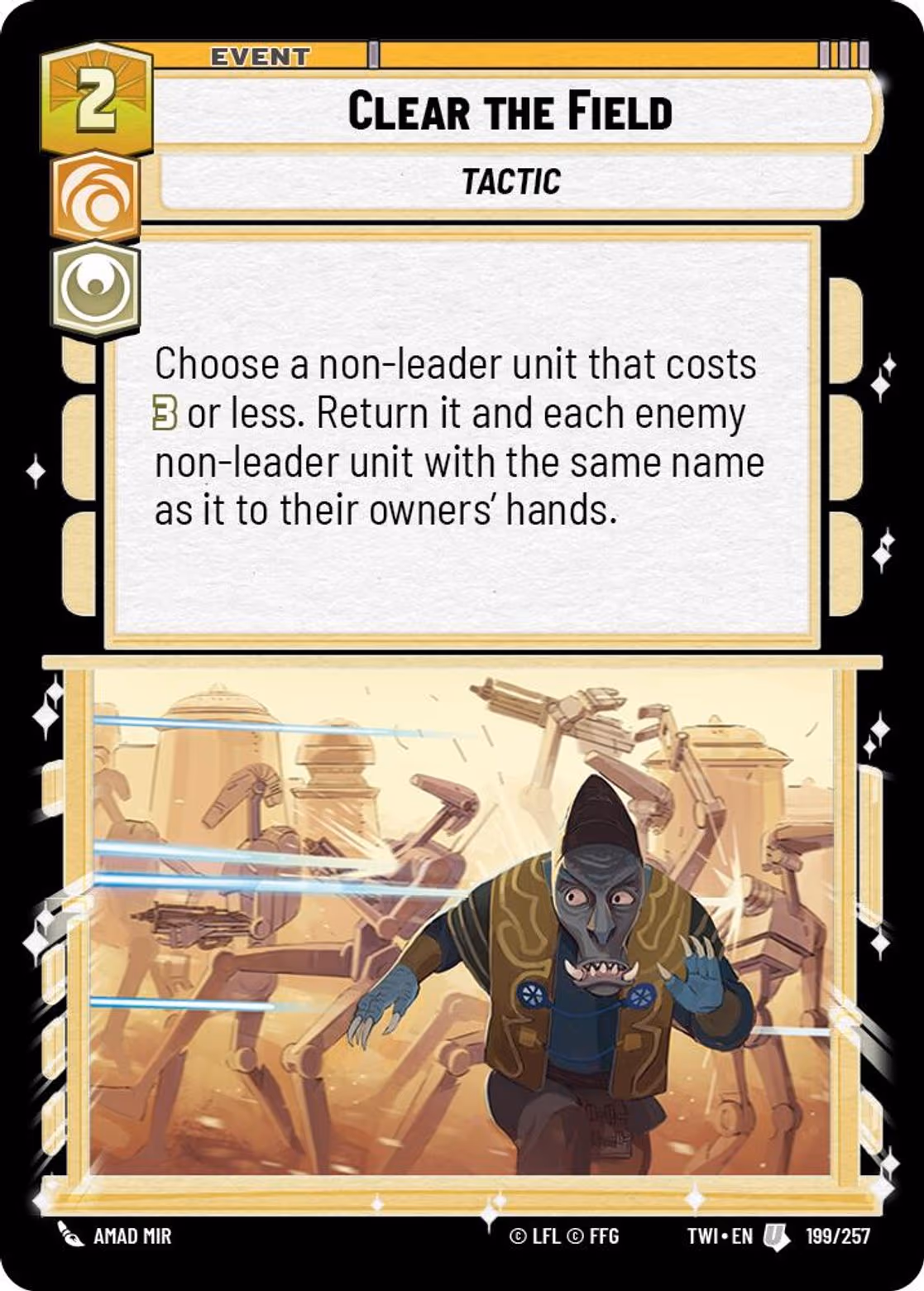 Clear the Field TWI-199 Star Wars Unlimited card