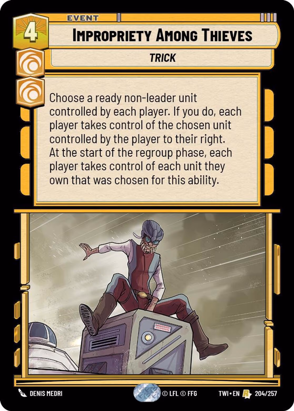 Impropriety Among Thieves TWI-204 Star Wars Unlimited card