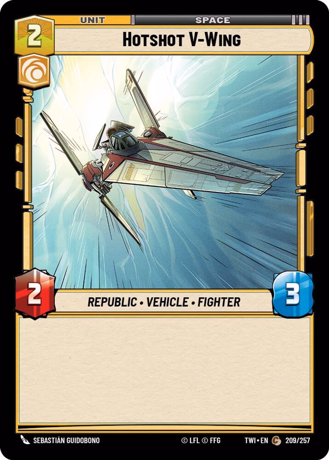 Hotshot V-Wing TWI-209 Star Wars Unlimited card
