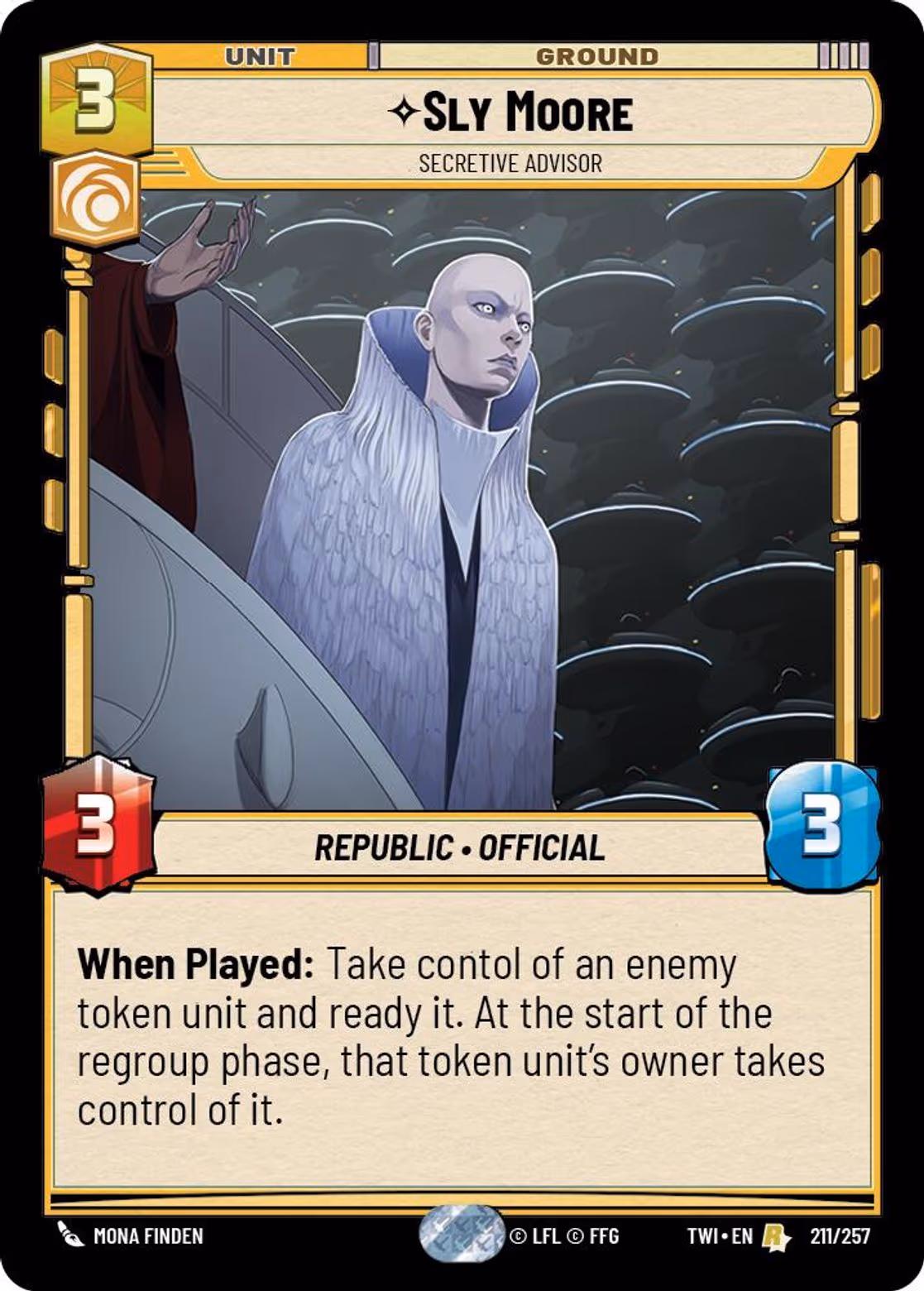 Sly Moore - Secretive Advisor TWI-211 Star Wars Unlimited card