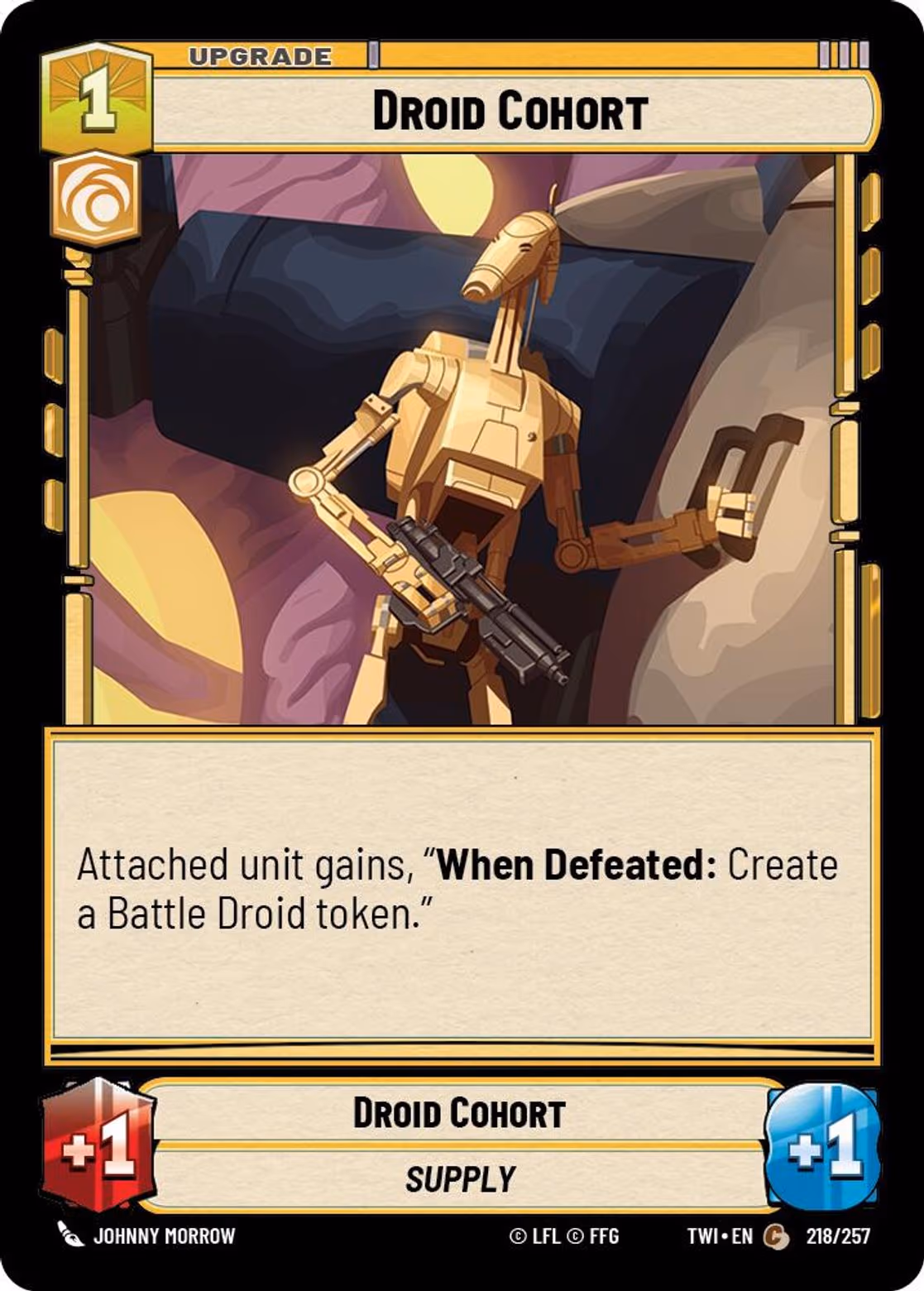 Droid Cohort TWI-218 Star Wars Unlimited card