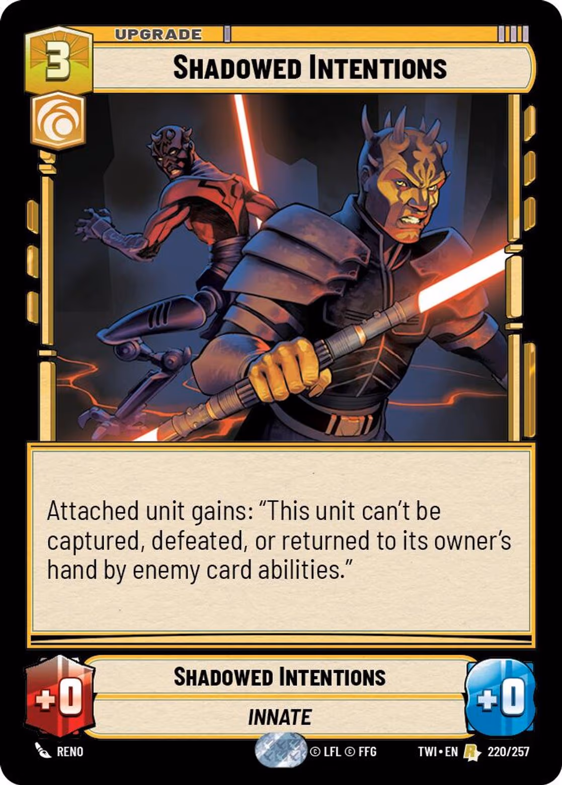 Shadowed Intentions TWI-220 Star Wars Unlimited card