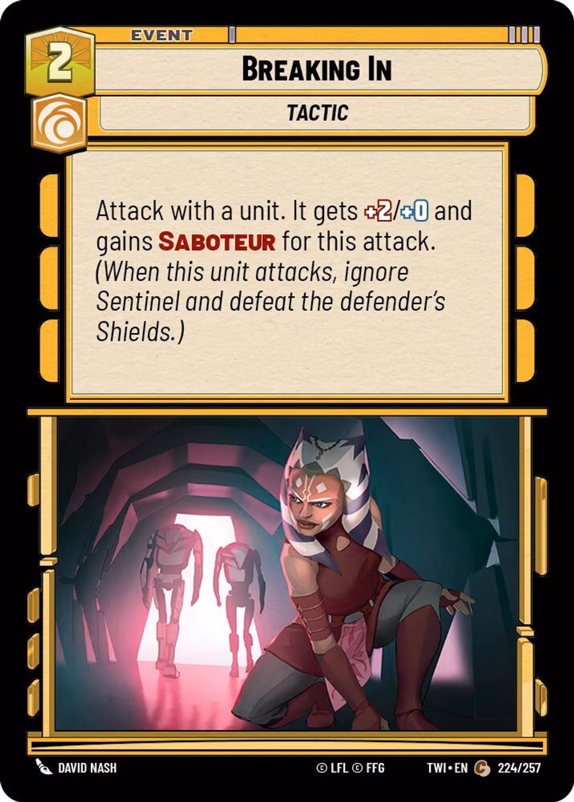 Breaking In TWI-224 Star Wars Unlimited card