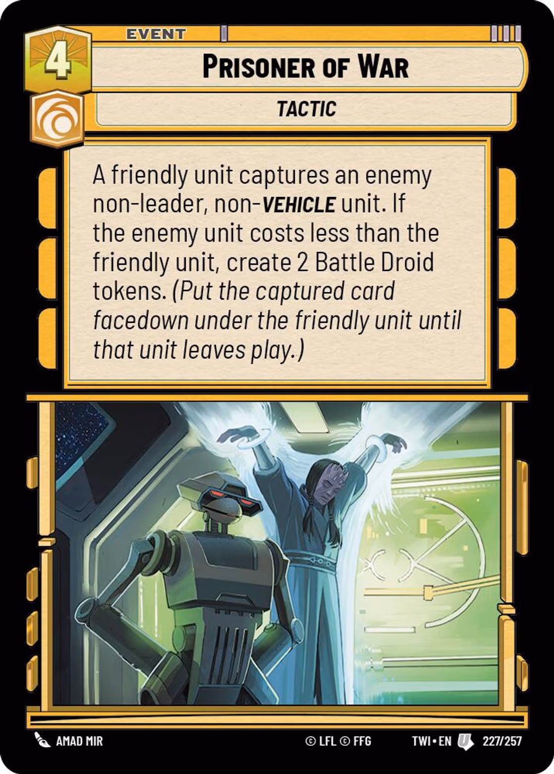 Prisoner of War TWI-227 Star Wars Unlimited card
