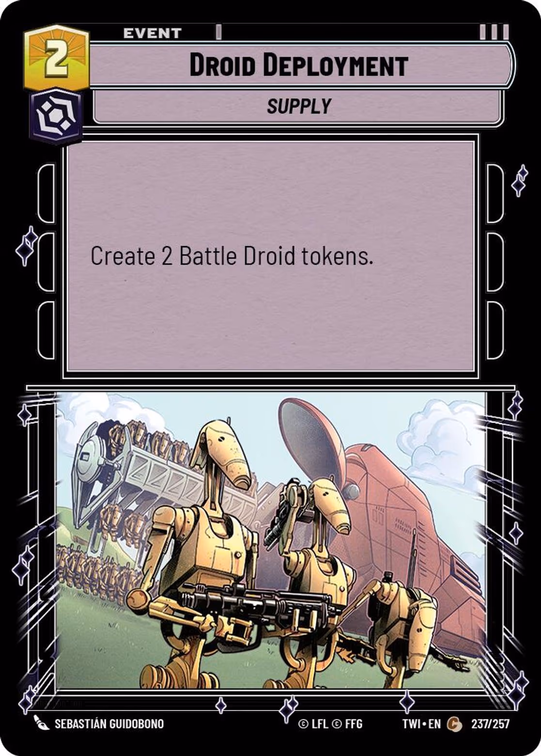 Droid Deployment TWI-237 Star Wars Unlimited card