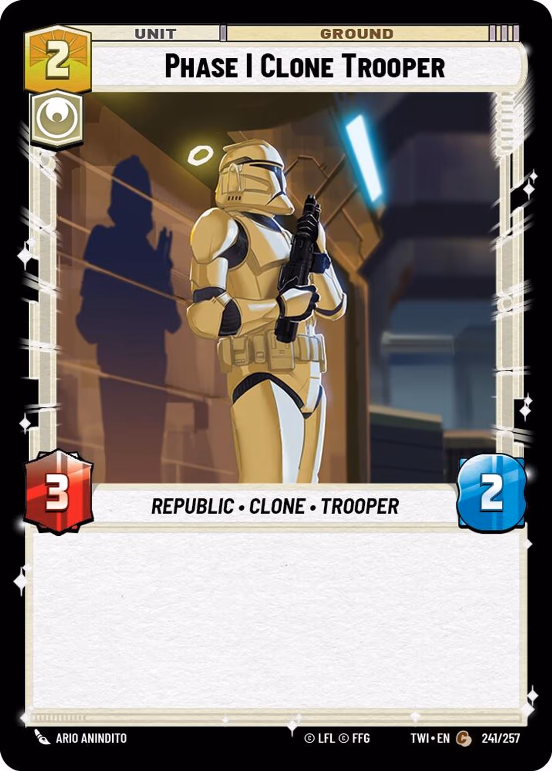 Phase I Clone Trooper TWI-241 Star Wars Unlimited card