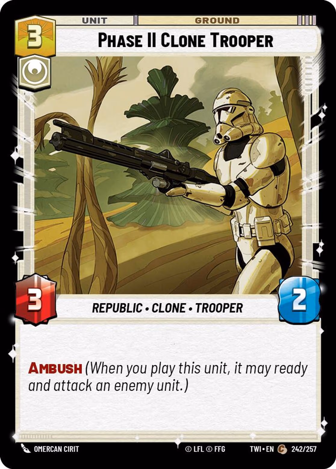 Phase II Clone Trooper TWI-242 Star Wars Unlimited card