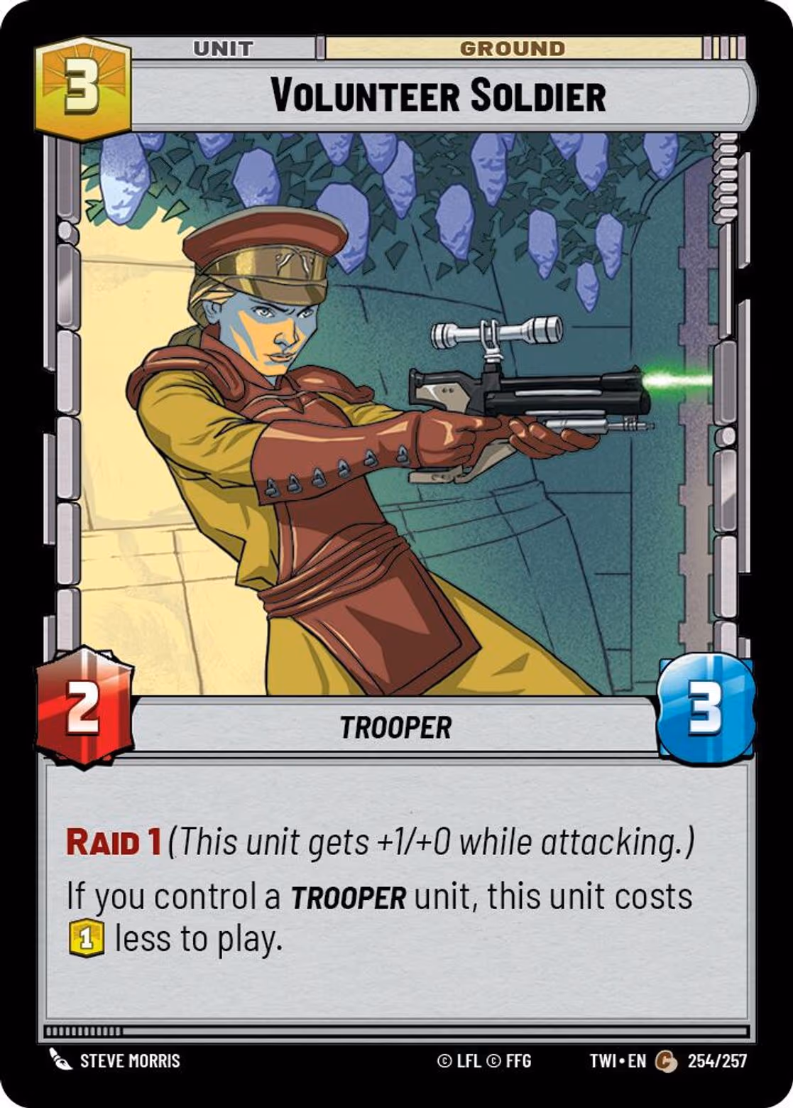 Volunteer Soldier TWI-254 Star Wars Unlimited card