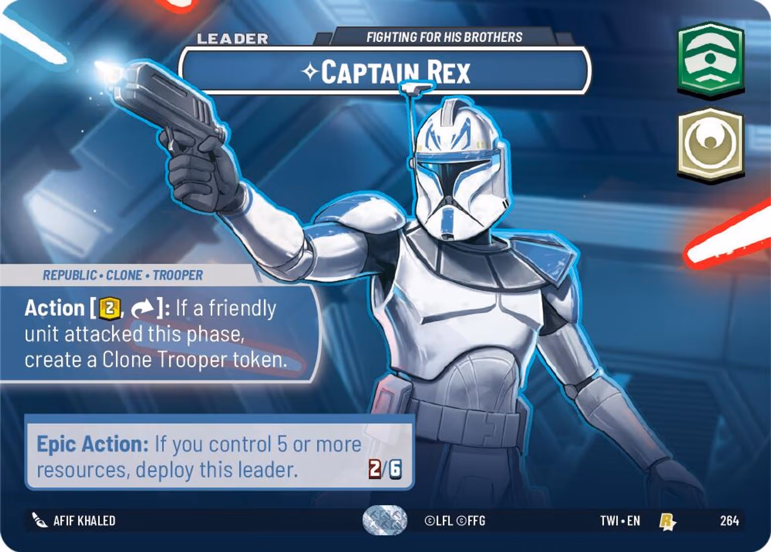 Captain Rex - Fighting For His Brothers TWI-264 Showcase Star Wars Unlimited card