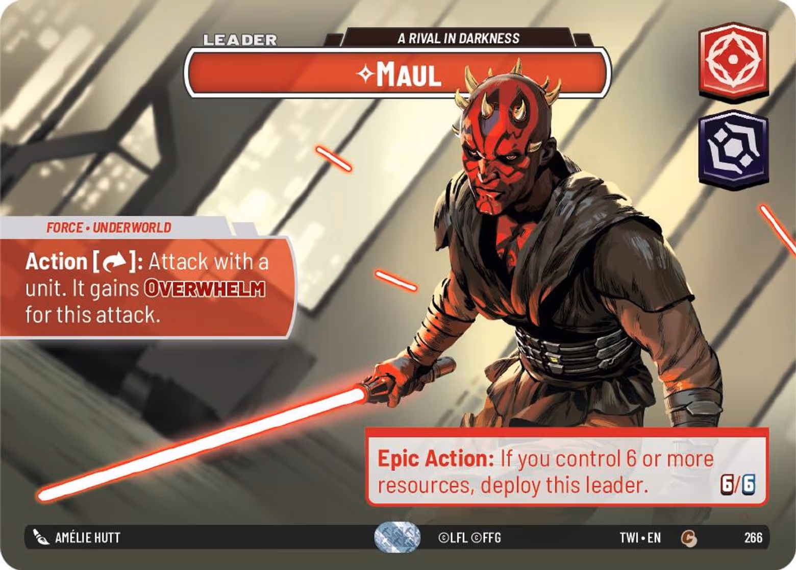 Maul - A Rival in Darkness TWI-266 Showcase Star Wars Unlimited card