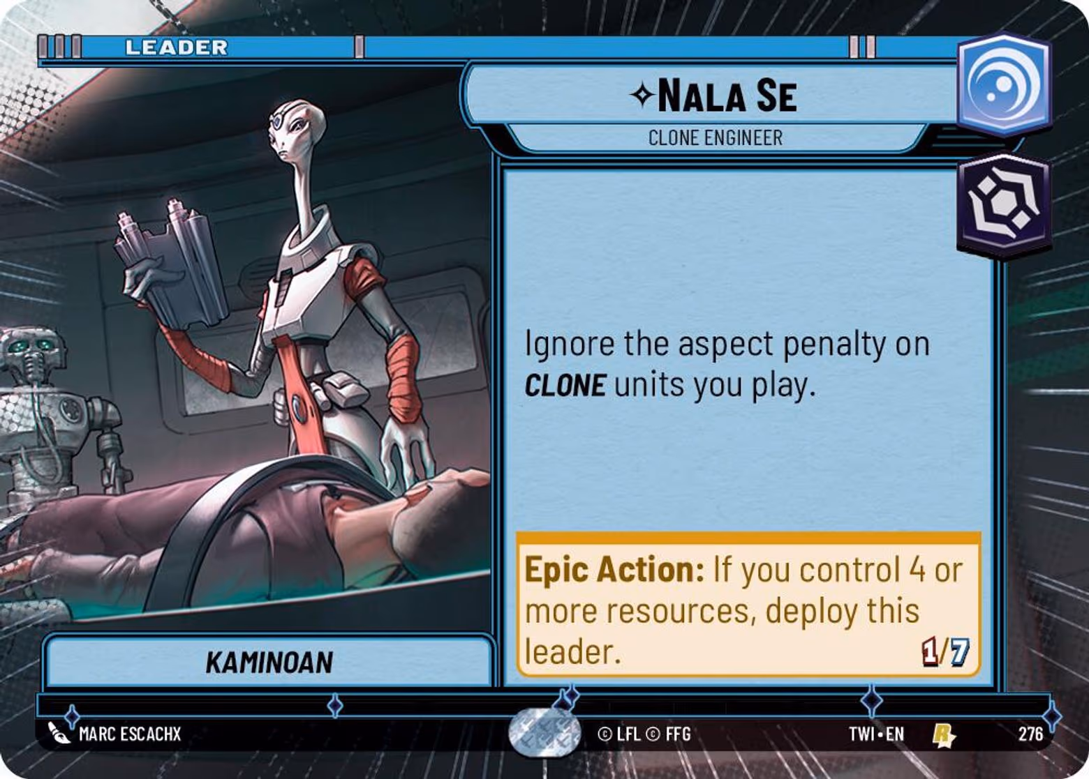 Nala Se - Clone Engineer TWI-276 Hyperspace Star Wars Unlimited card