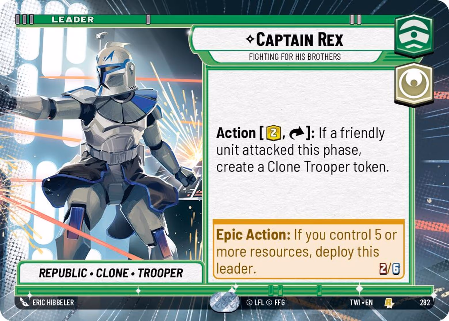 Captain Rex - Fighting For His Brothers TWI-282 Hyperspace Star Wars Unlimited card