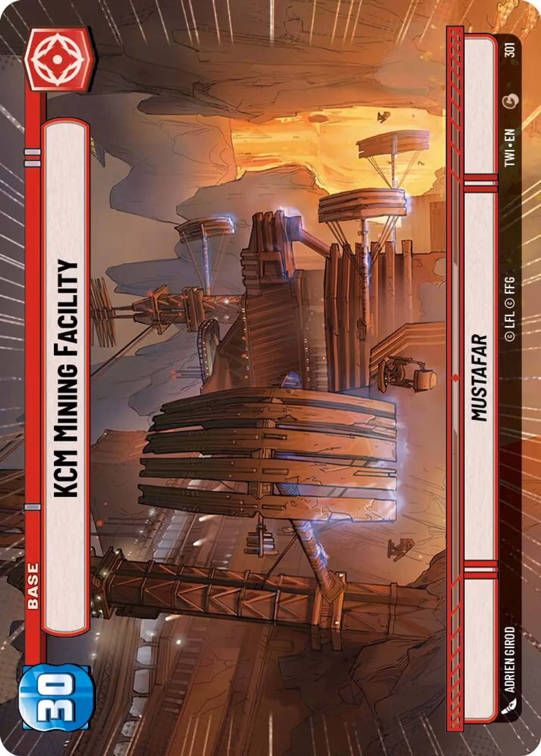 KCM Mining Facility - Mustafar TWI-301 Hyperspace Star Wars Unlimited card