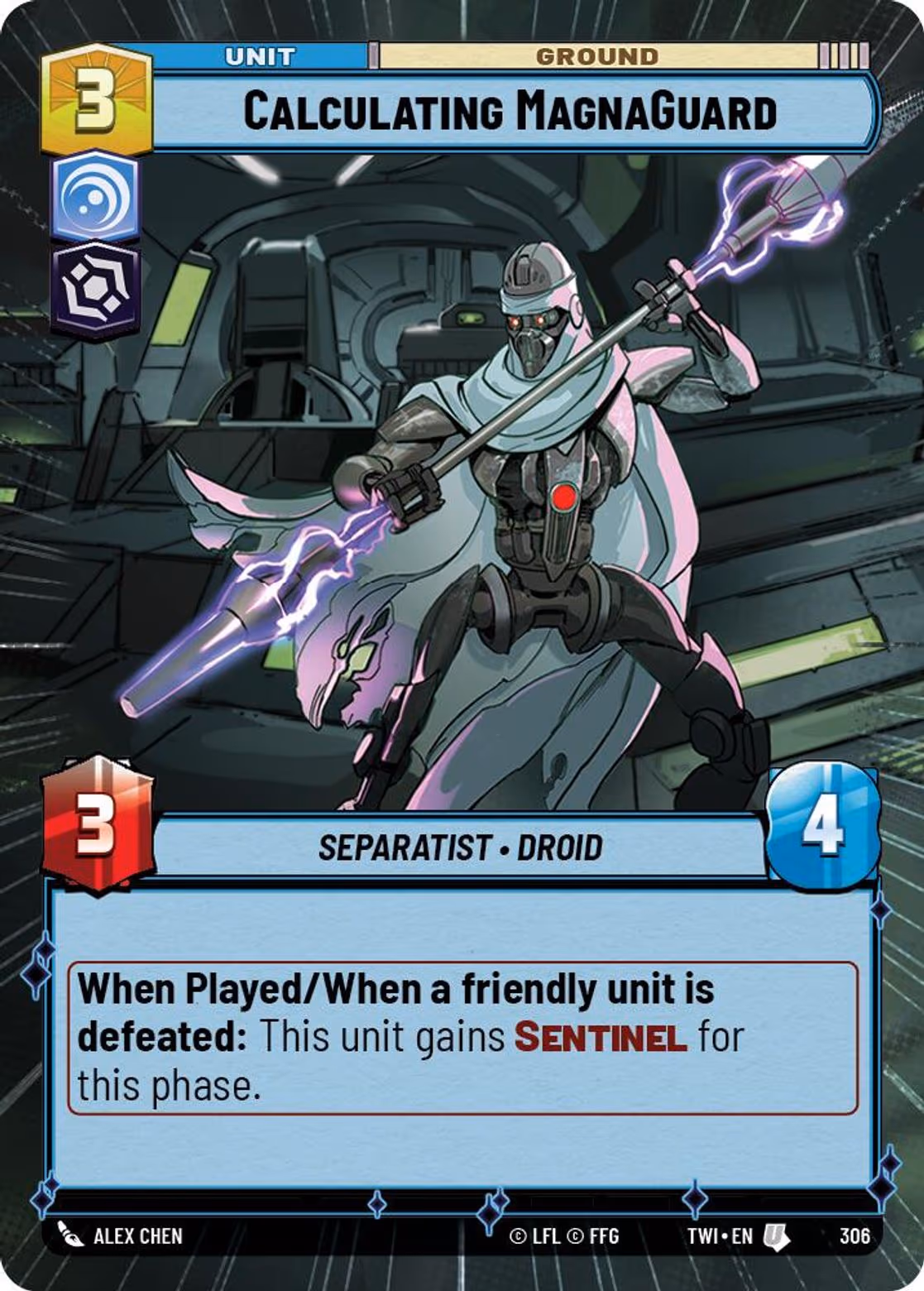 Calculating MagnaGuard TWI-306 Hyperspace Star Wars Unlimited card