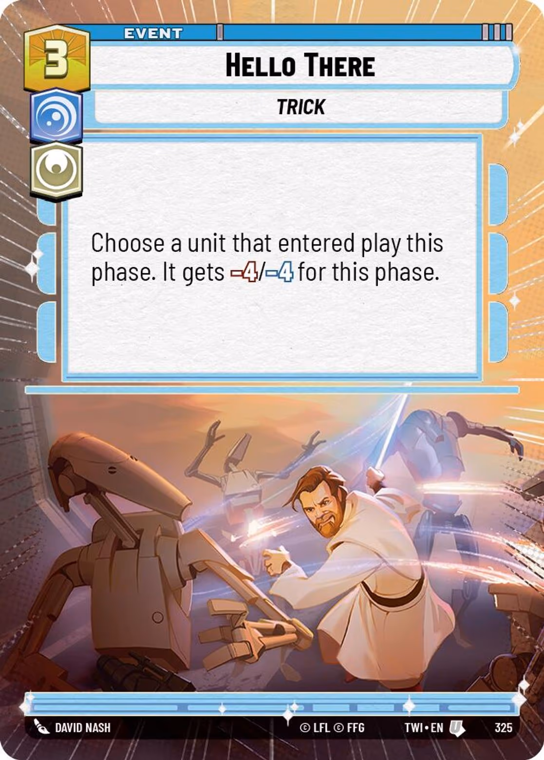 Hello There TWI-325 Hyperspace Star Wars Unlimited card