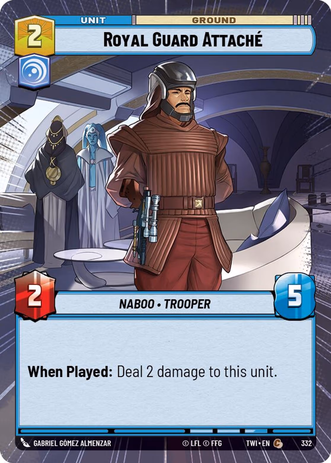 Royal Guard Attaché TWI-332 Hyperspace Star Wars Unlimited card