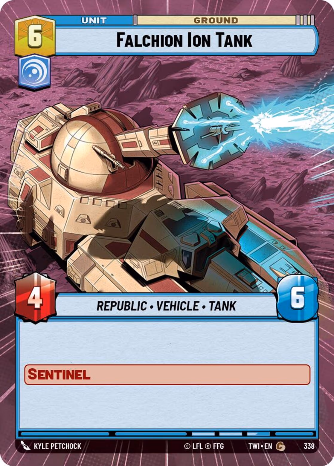 Falchion Ion Tank TWI-338 Hyperspace Star Wars Unlimited card